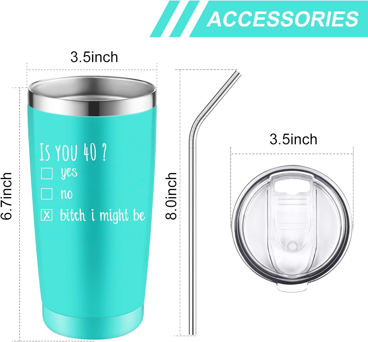 Hot Deals 40th Birthday Gifts for Women and Men - Funny Is You 40 Gift Idea for Mom Dad Husband Wife - 40th Birthday Party Supplies Decorations for Him, Her - Jackmen 20 OZ Tumbler Holiday Deals 🛒 40th Birthday Gifts for Women and Men - Funny Is You 40 Gift Idea for Mom Dad Husband Wife - 40th Birthday Party Supplies Decorations for Him, Her - Jackmen 20 OZ Tumbler