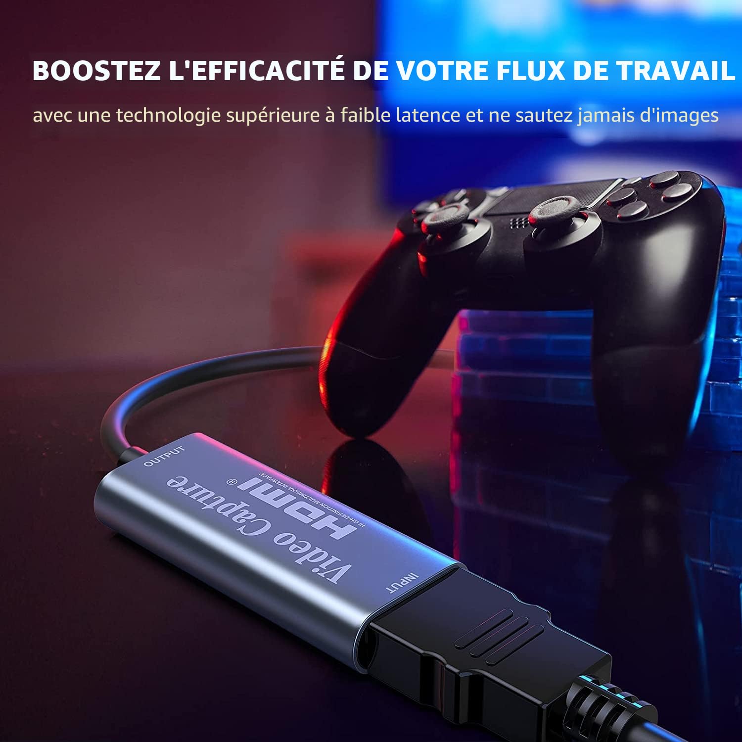 Carte de capture vidéo 1080p de type C, HDMI vers USB C, capture de jeux vidéo pour l'édition de jeux/streaming/enseignement en ligne