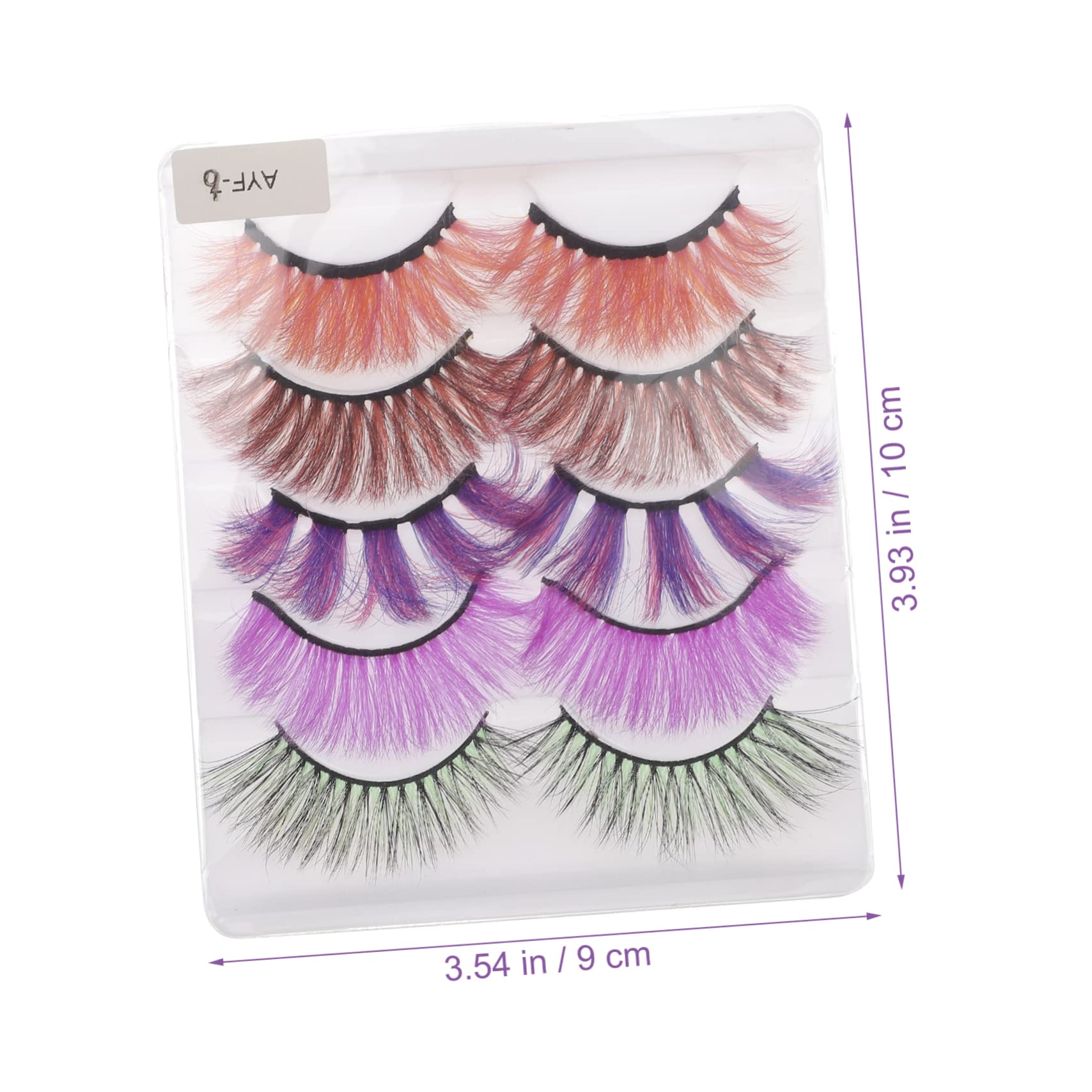 MAGICLULU 25 Paar Farbige Falsche Wimpern Bunte Wimpern Wimper Synthetischer Faser Cosplay-make-up-wimpern Augen-make-up-tools Glitzerwimpern Luxuriös Verlängern Nachahmung Von 3d
