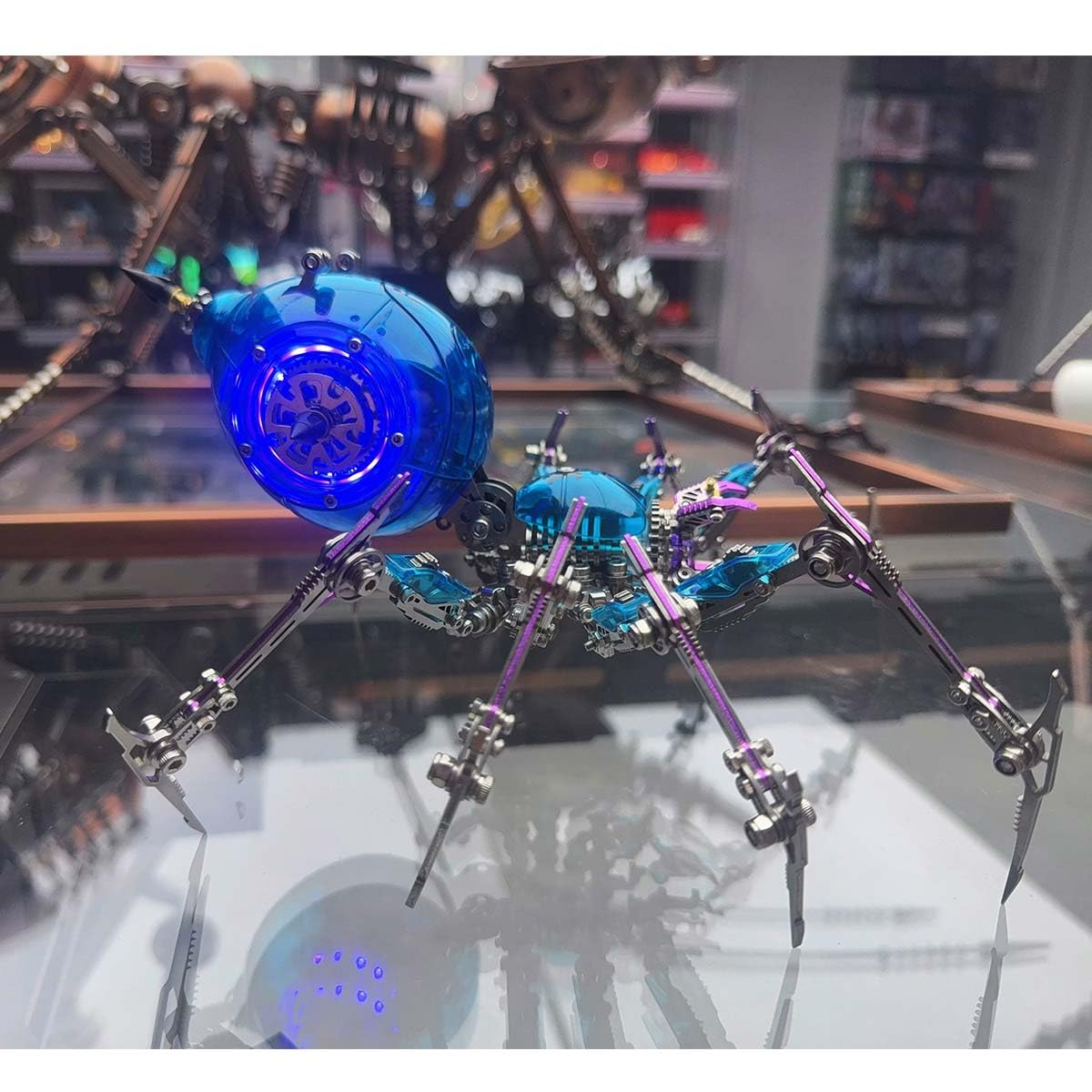 Puzzle 3D in metallo, ragno da guerra steampunk, meccanico in metallo, con gambe articolate, montaggio impegnativo, kit modello STEM, ideale come regalo da collezione per adulti e ragazzi (602 pezzi)