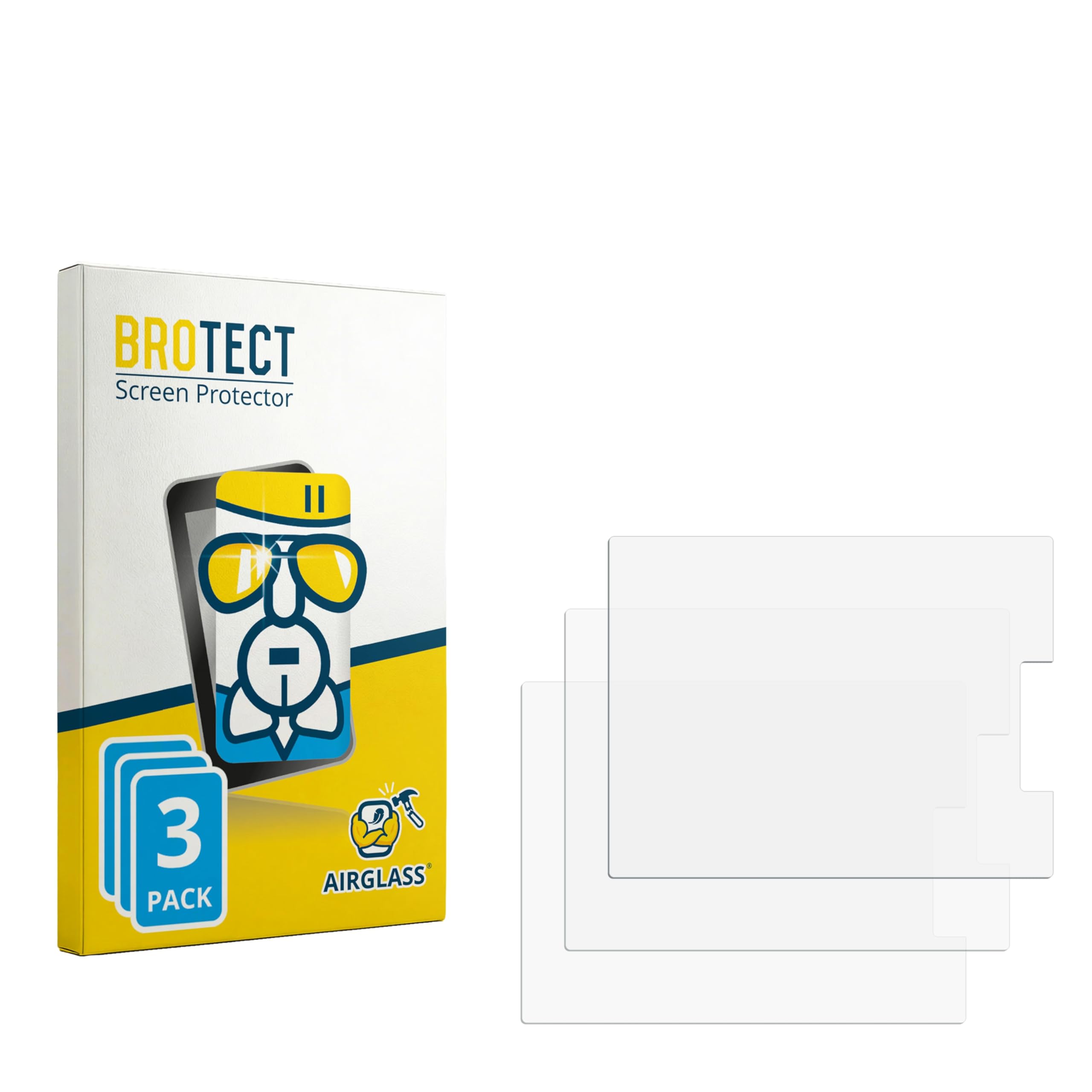 BROTECT Protector Pantalla Cristal para Schneider-electric HMIDT542 Protector Vidrio (3 Unidades) - [Dureza 9H, Anti-Arañazos]
