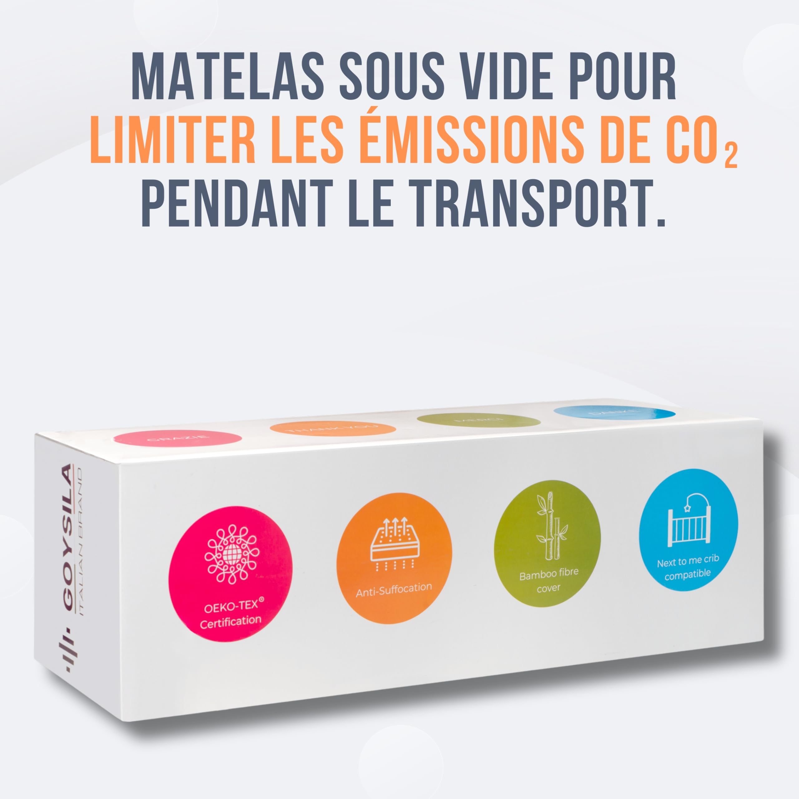 GOYSILA Matelas Cododo Next to Me Certifié Oeko-tex 83x50x7cm Épaisseur Anti-étouffement Respirant Confortable Berceau Compatible Chicco Next2me Air Dream Magic Kinderkraft Calidoo Bebeconfort