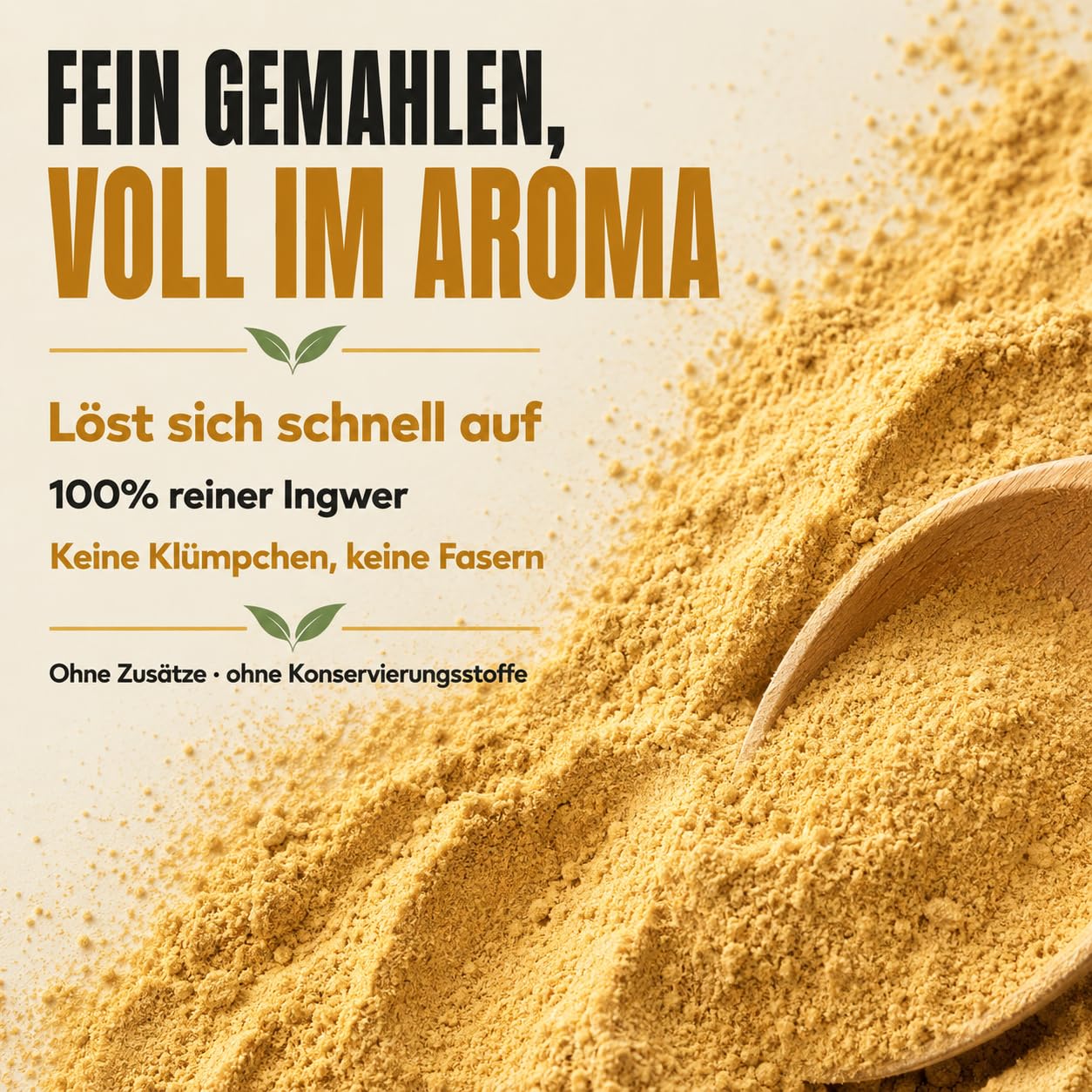GiDeli Ingwerpulver 3x5kg - Naturrein Ohne Künstliche Zusätze - Fein Gemahlen für Tee - Ingwer Shots - Smoothies und Asiatische Gerichte - Schonend Verarbeitet - Vegan