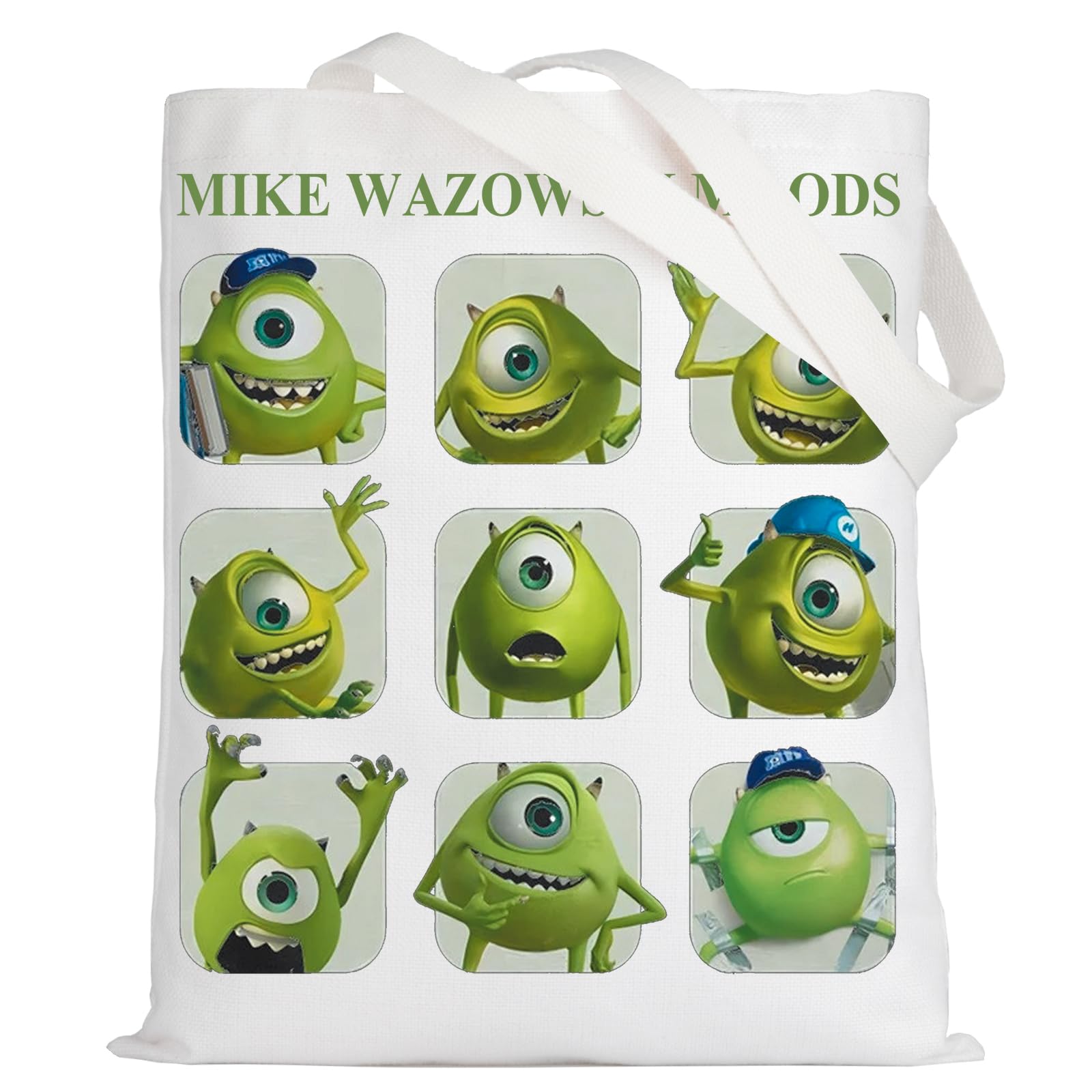 LEVLO Monsters Mike Wazowski Tote Bag - Mike Fans Gift Shoulder Bag For Movie Fans