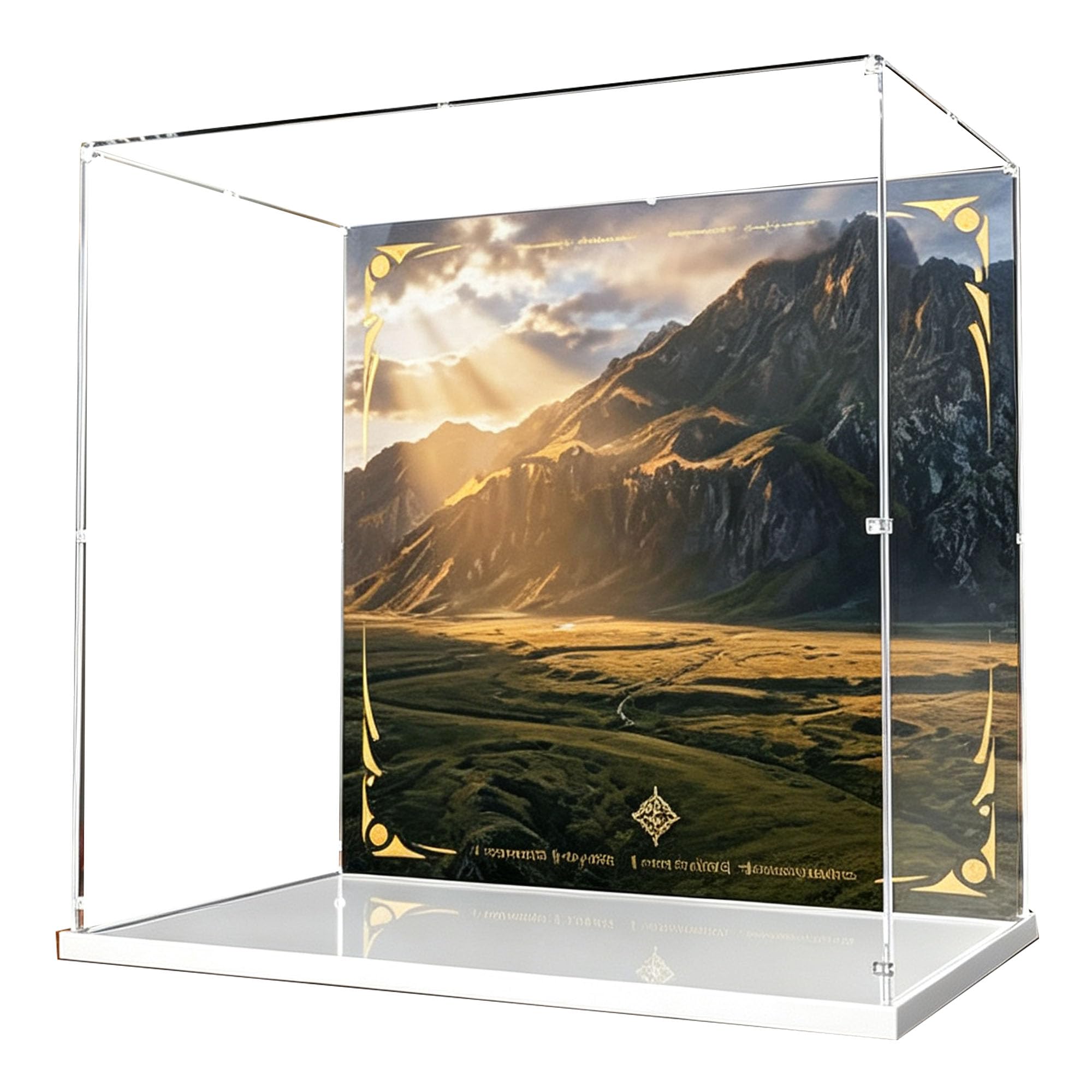 Acrylic Display Case for Le-go 11377 White Tower Castle Model (Background 3mm)