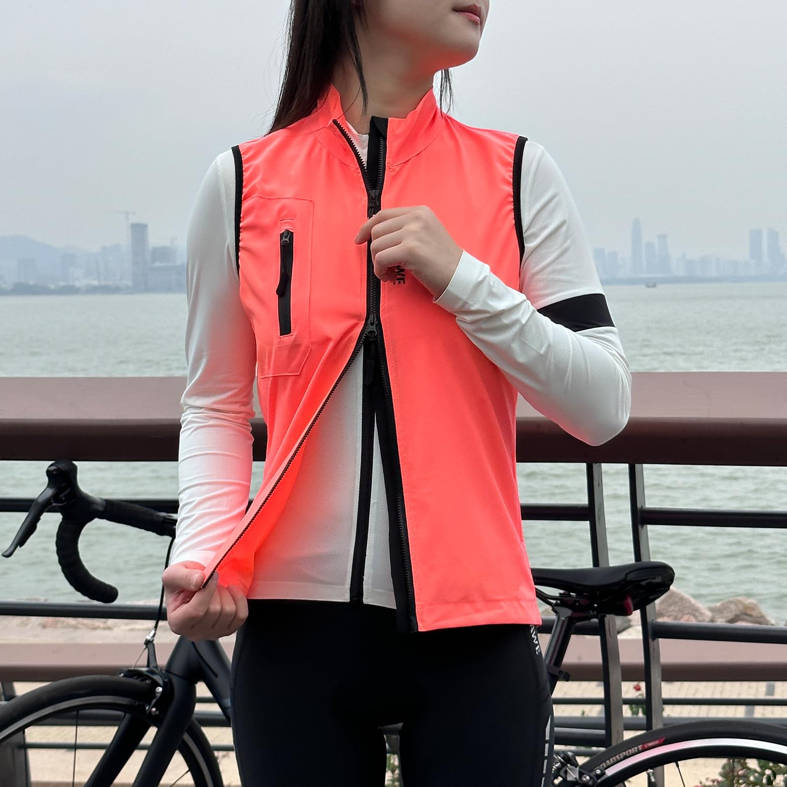 WOSAWE Chaleco de ciclismo para mujer, ligero, transpirable, chaleco deportivo sin mangas