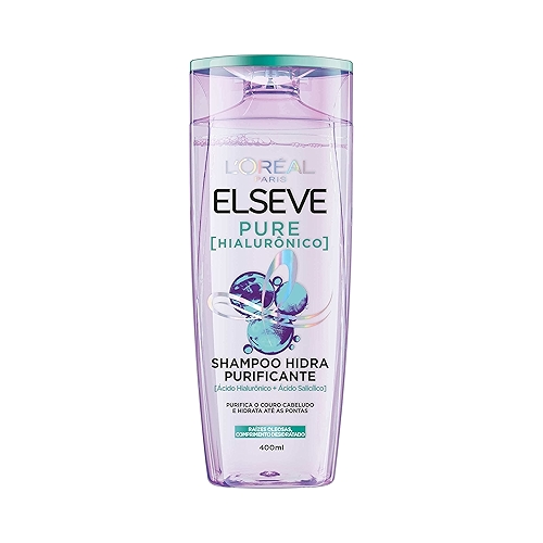 L'Oréal Paris Elseve Shampoo Hidra Purificante Pure Hialurônico, Purifica o Couro Cabeludo...