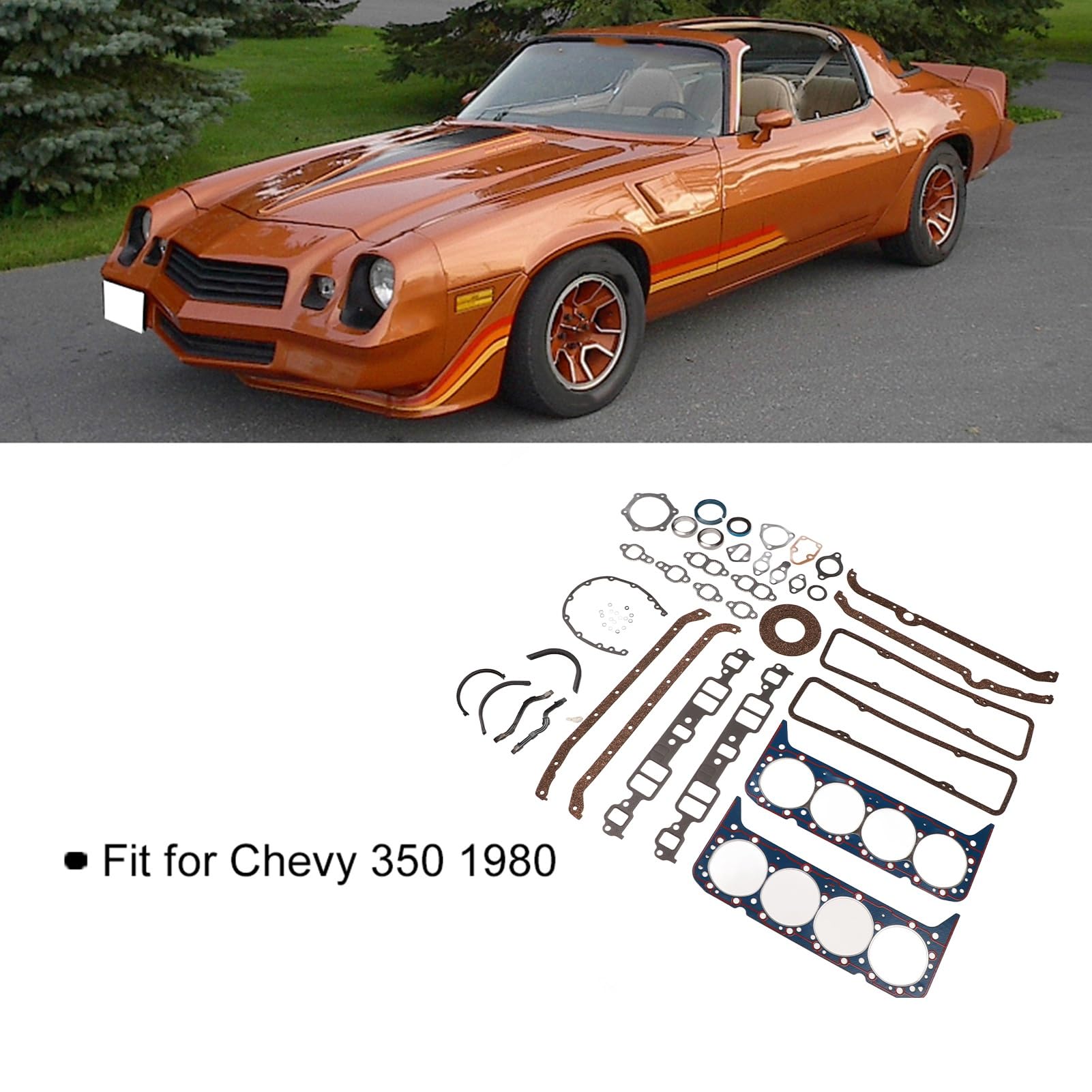 260-1000 Zestaw Uszczelek do Chevy 350 1980 - Zestaw Uszczelek do Przebudowy o Wysokiej Precyzji dla łatwej Instalacji, dla Majsterkowiczów Samochodowych