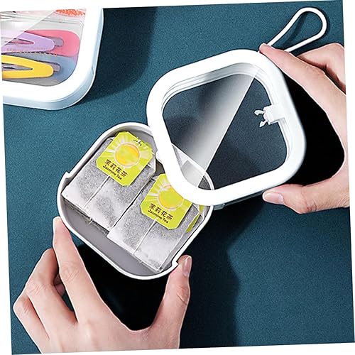 Miniatura 4 de Beatifufu Caja de almacenamiento de bandas para el pelo, 2 unidades, pinzas de plástico para el cabello, organizador de mesa, lazos para el cabello
