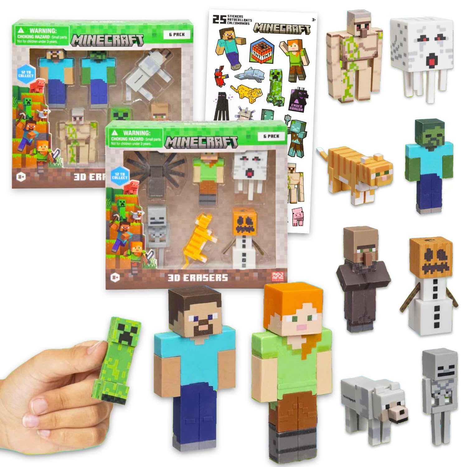 Amazon.com: Minecraft Mini Figures Set - Bundle 12 Video Game