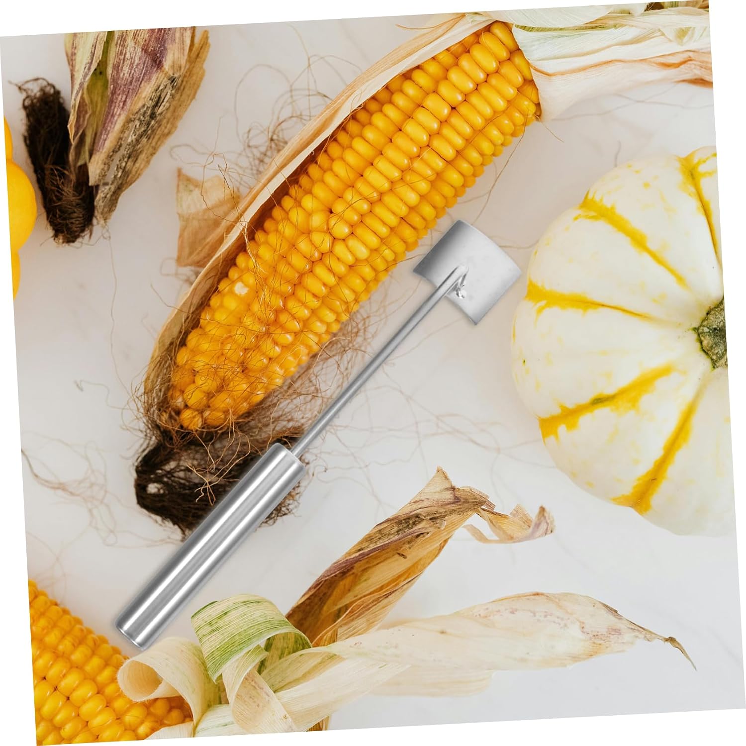 PRETYZOOM 2pcs Stainless Steel Corn Peeler Tool Handle Efficient Corn Stripping Device for Easy Removal for Quick Threshing Kitchen Gadget image 4