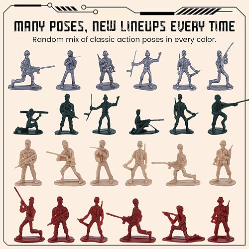 Miniatura 3 de AMOR PRESENT Juego de 120 juguetes militares del ejército, juego de soldado de soldado, figuras de soldado, figuras de acción militar para adultos,