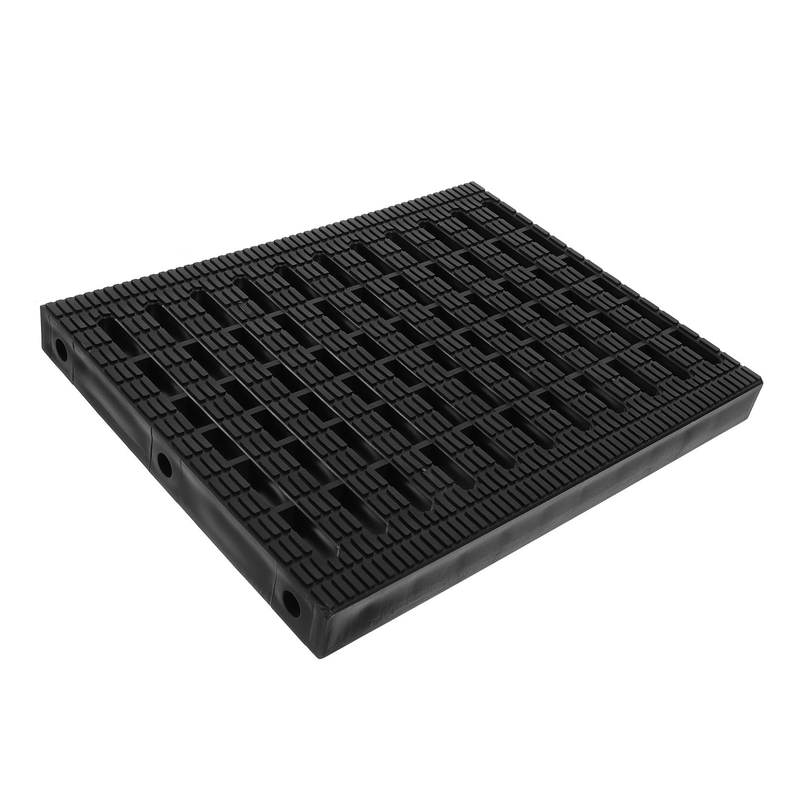 Grille de caniveau plastique noire 200x250 évacuation eau plaque égout rectangulaire jardin trottoir