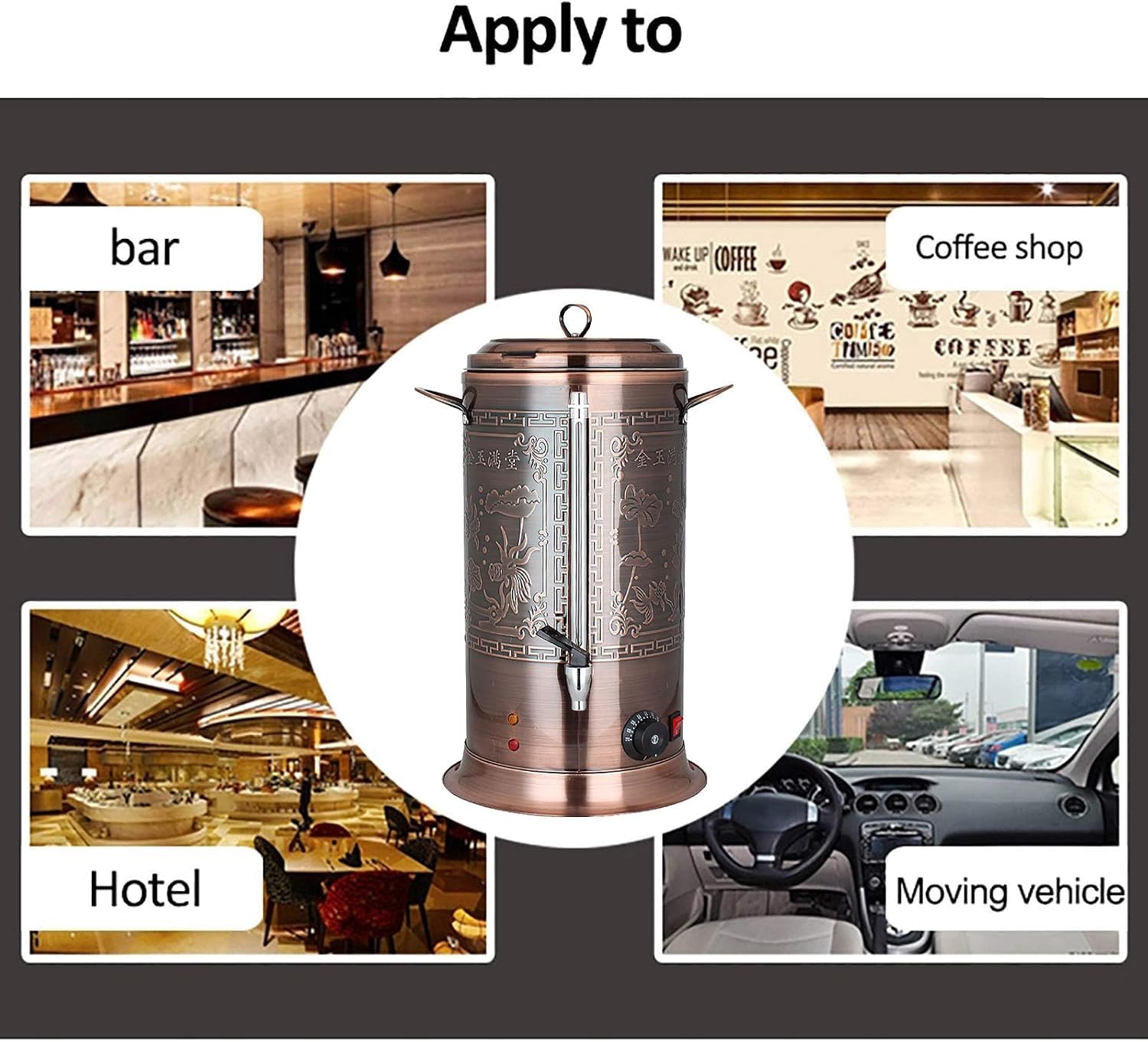 TYH Hervidor De Agua para Hostelería, Tetera Comercial De Acero Inoxidable con Indicador De Nivel De Agua Y Control Automático De Temperatura, para Uso Doméstico Y De 20L