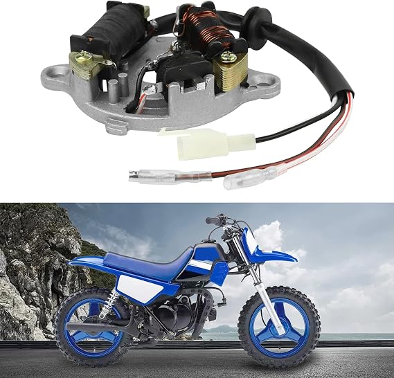FLYPIG Magneto Ignition Stator Assembly for Yamaha PY50 PW50 Y-Zinger Peewee50 QT50 Motorbike 1981-2014