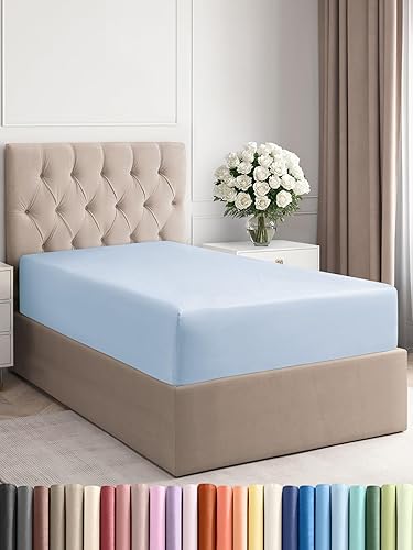 Miniatura 366 de King Fitted Bed Sheet - Bottom Single Fitted Sheet Only - Ultra-Soft Hotel Luxury Bedding w/ 8-16 Inch Deep Pockets - Breathable, Cooling & Wrinkle