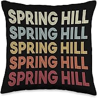 Vista 1 de Spring Hill TN Spring Hill Tennessee Retro Vintage Text Throw Pillow
