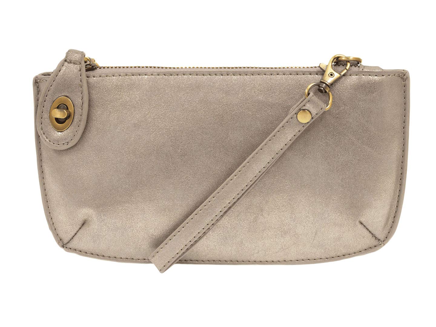 Joy Susan Women Crossbody Wristlet Clutch Lustre Lux - Silver