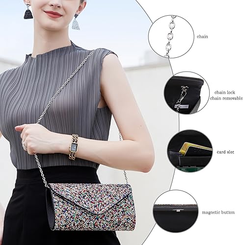 Miniatura 2 de Bolsos de noche para mujer, sobre de embrague, bolsos cruzados para mujer, bolsa de boda con diamantes de imitación, bolsa de hombro para mujer