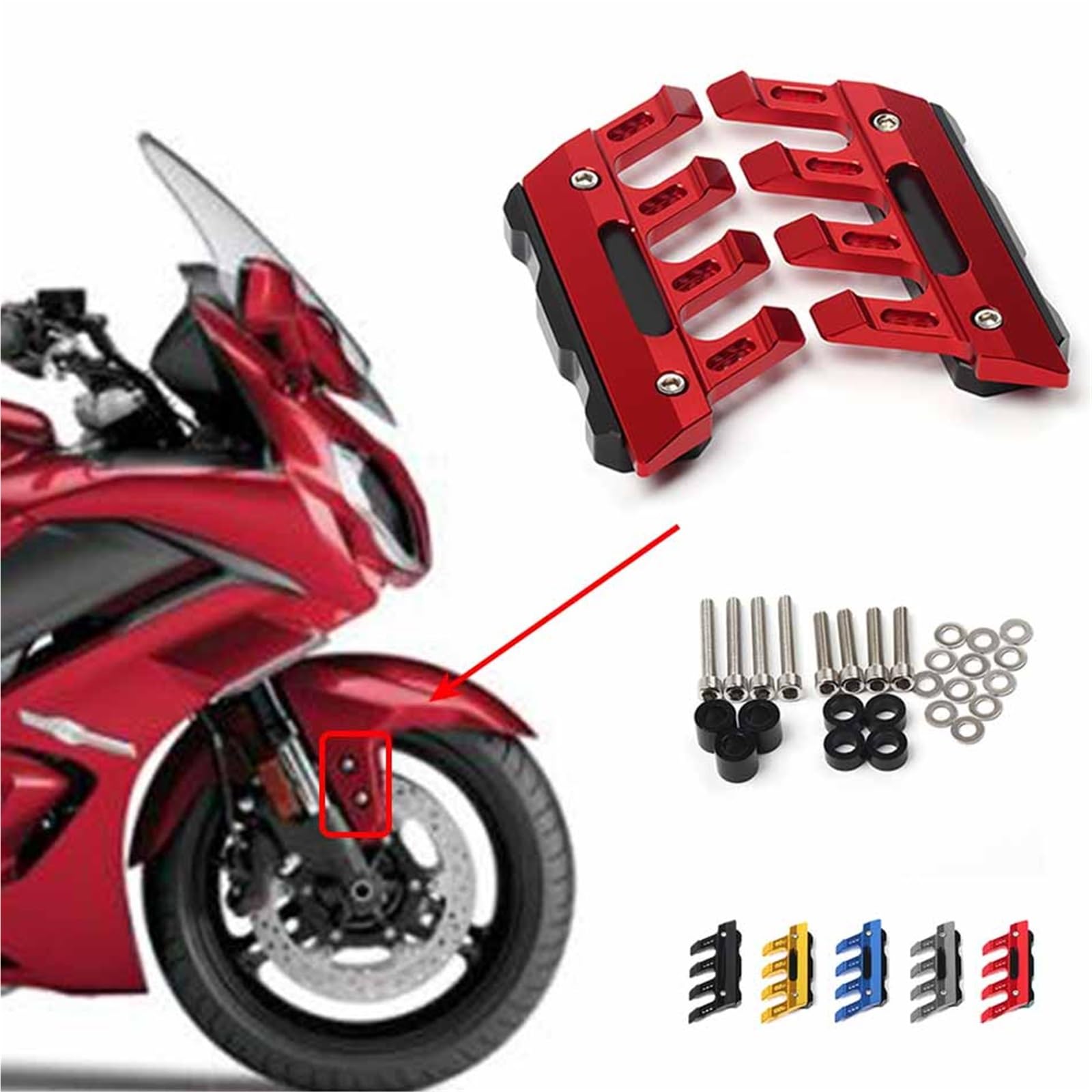 Per Yamaha XT1200Z/E Super Tenere Moto Parafango Forcella Anteriore Protezione Della Blocco Anti-caduta Slider Accessori