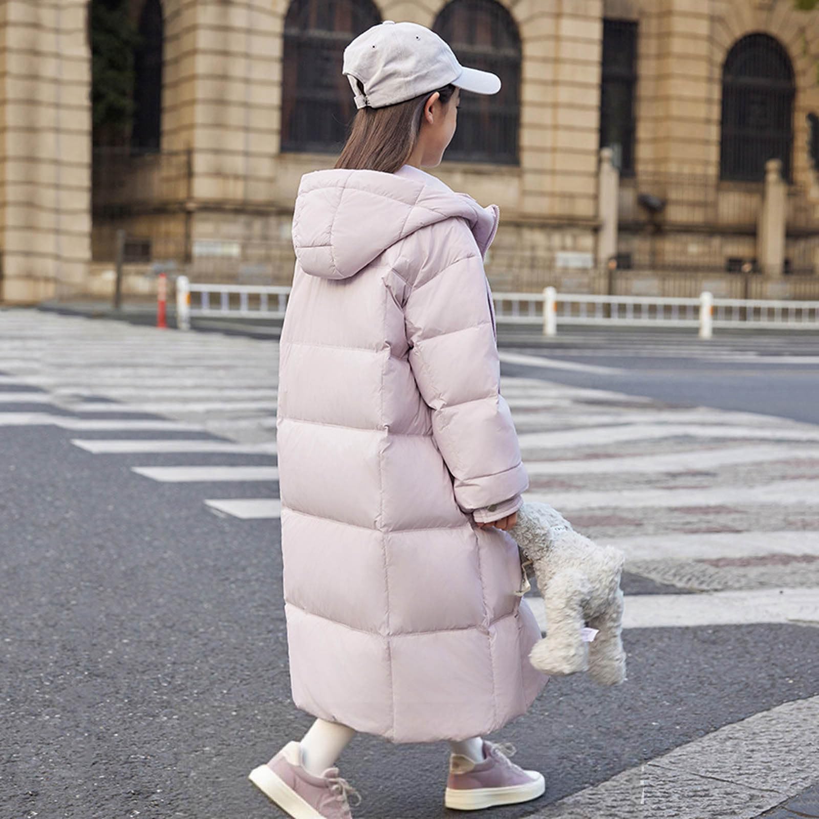 NUSGEAR Chaqueta Acolchada para niño Medio Largo, para Invierno, Chaquetas Acolchada Niñas Invierno Abrigos Niños Pesado Mediana Longitud Chaquetas Caliente Algodón Guata Ropa de Abrigo para niños