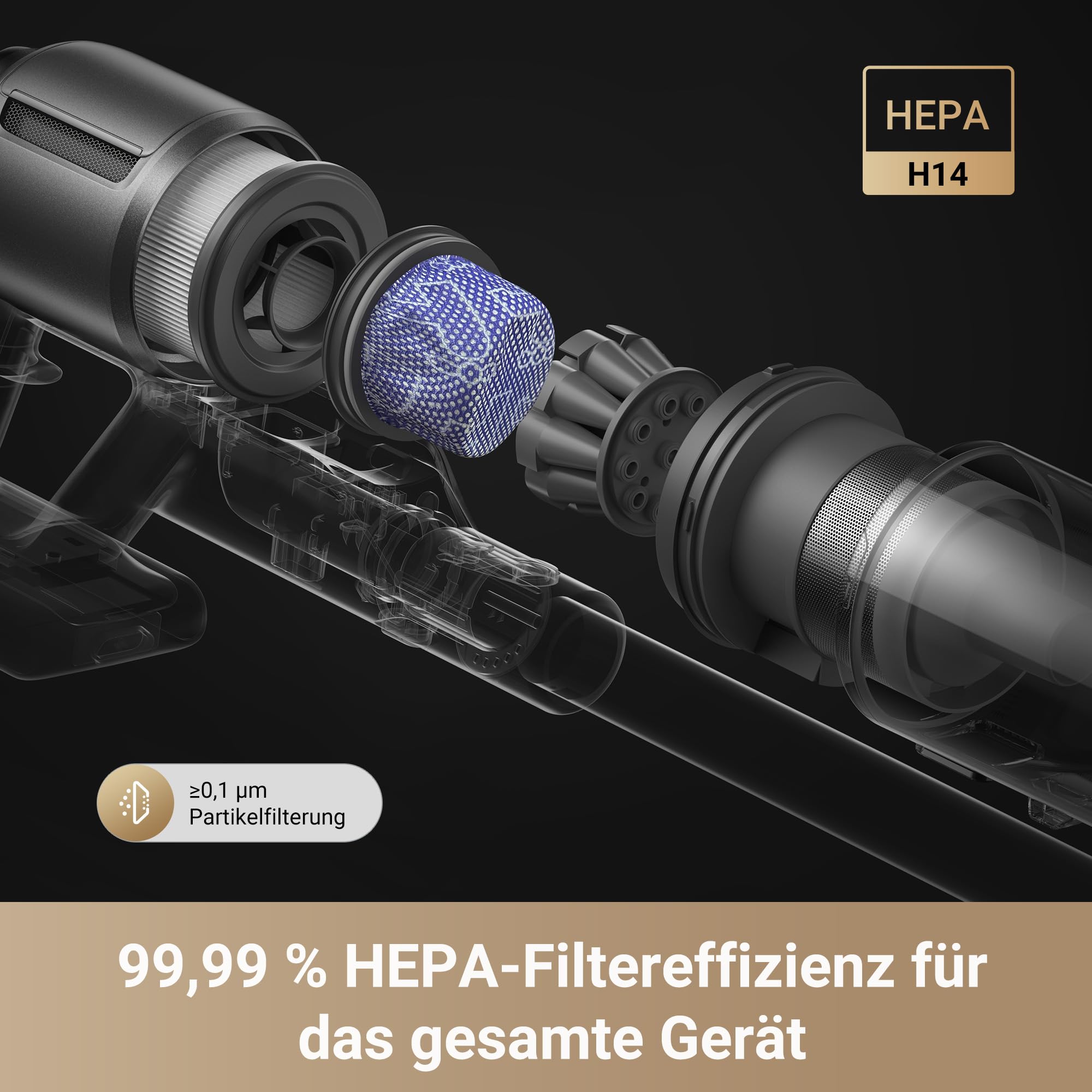 dreame Z30 Kabelloser Bodenstaubsauger, 28,000PA / 310 AW Saugkraft, 90 min Max Reinigungszeit, Dust-Reveal-Technologie, Tierhaar-Entfernungswerkzeug, Multi-Flächen-Saugkraft, Schmutzerkennung