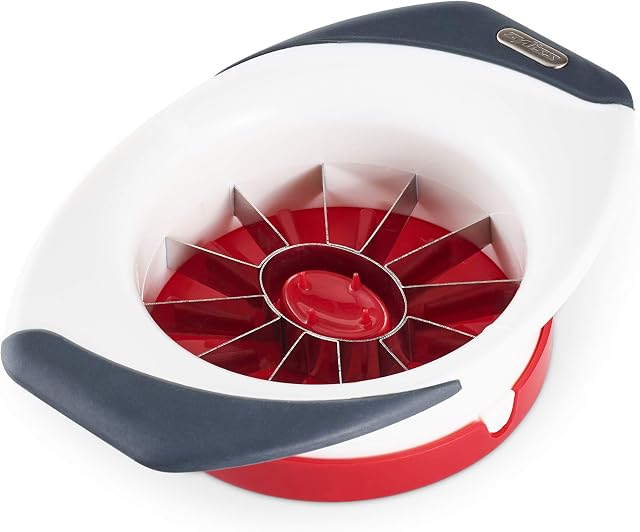 Zyliss Easy Slice Peach Slicer, Red