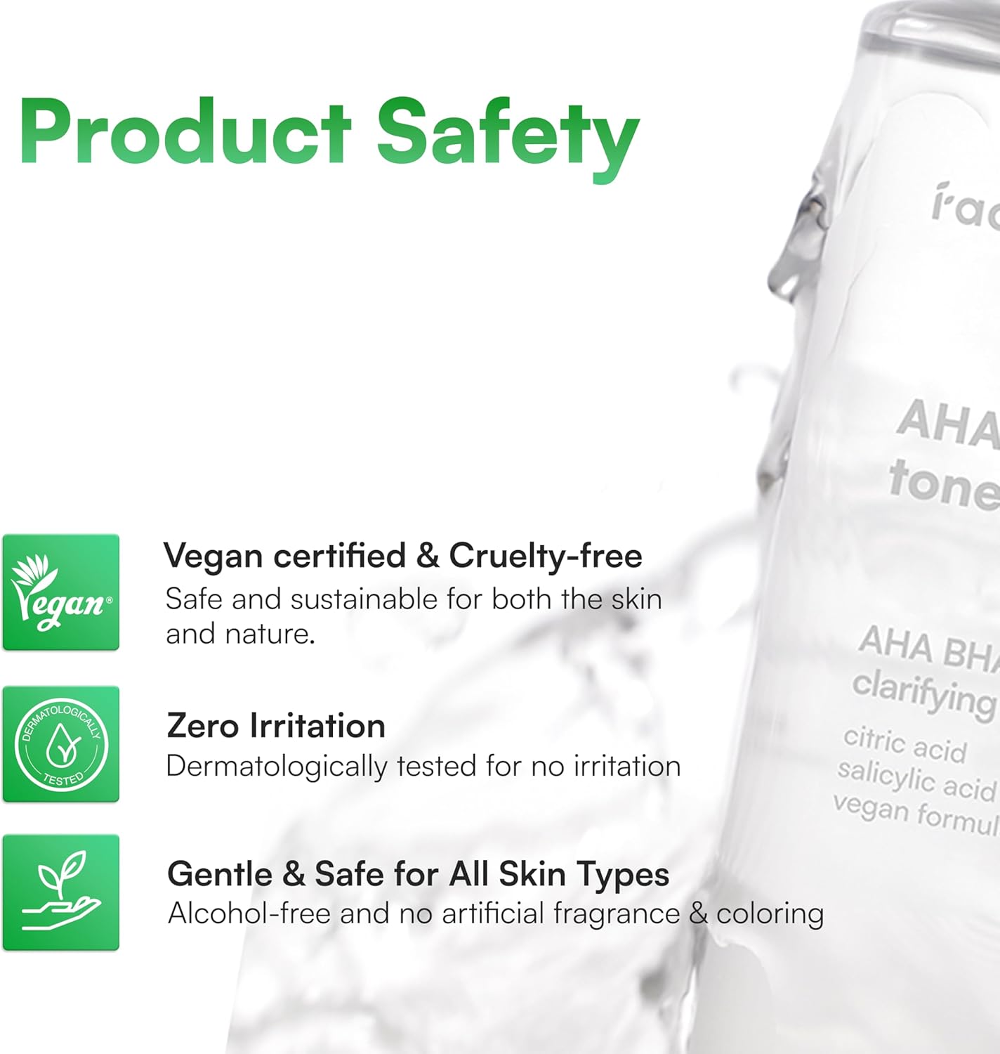 Face Republic AHA/BHA Toner 160ml 5.41 fl oz | Clarifying, Refining, Hydrating | Pore Care, Gentle Exfoliation | AHA BHA PHA LHA | for Oily, Sensitive Skin | Alcohol-Free | Vegan Korean Skincare - Image 7