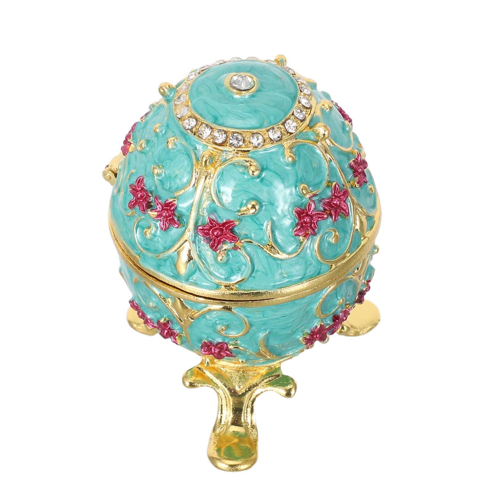 Boîte à bijoux œuf coffret à charnière boucles oreilles bagues