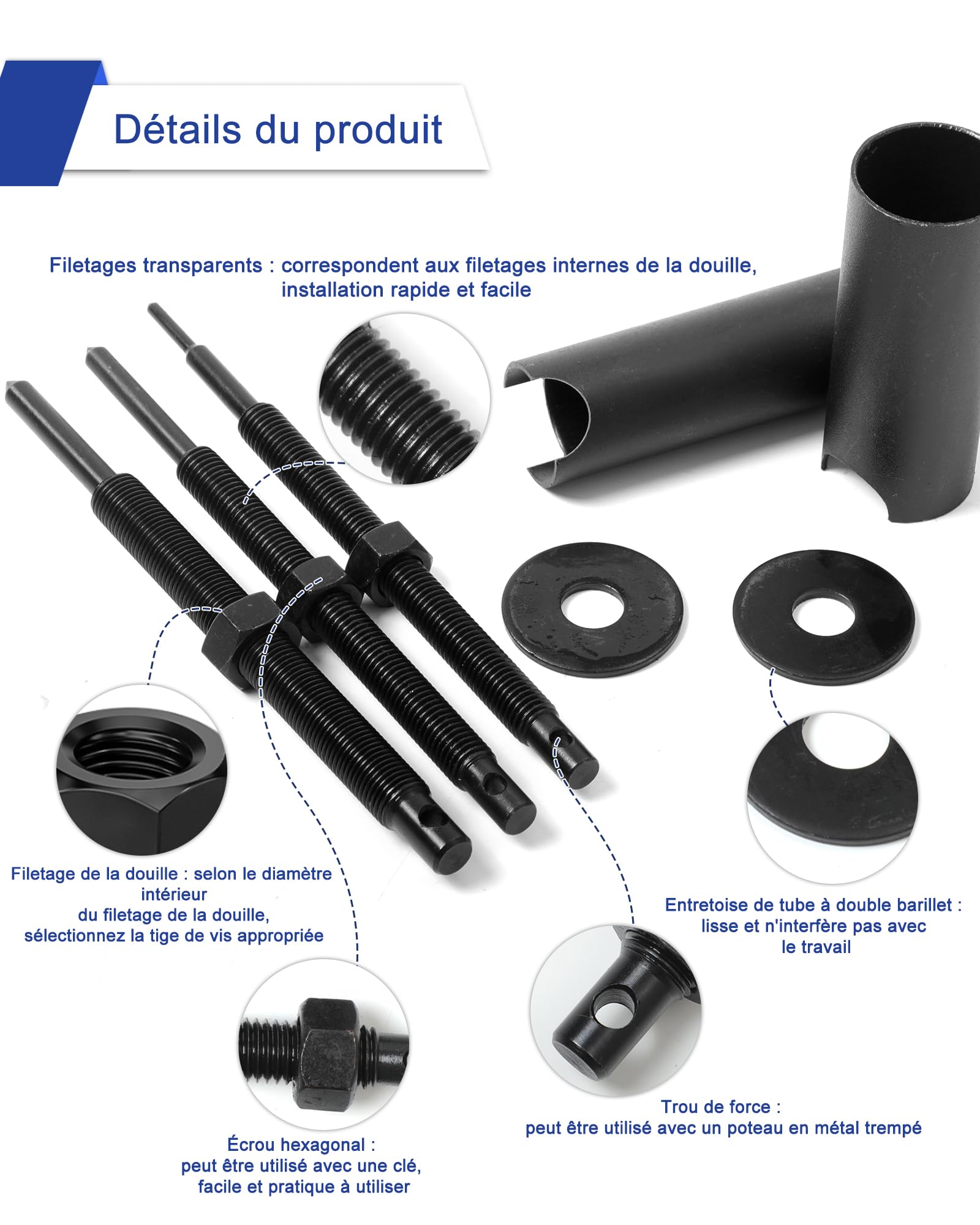 Velo Extracteur de Roulements Interieur avec valises moulées par soufflage Arrache Roulement avec 5 Pinces(9-23mm) pour Roulements Vélo, Roulements à Aiguilles, Roulements Boîte Vitesses...