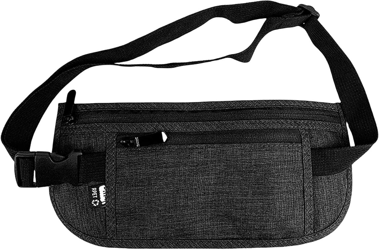 AYNKH Ultra-Thin and Lightweight Black Wallet Strap, Suitable for Outdoor Sports and Travel, Waterproof, Invisible, Close Fitting Anti-Theft, Can Protect Cash and Passports