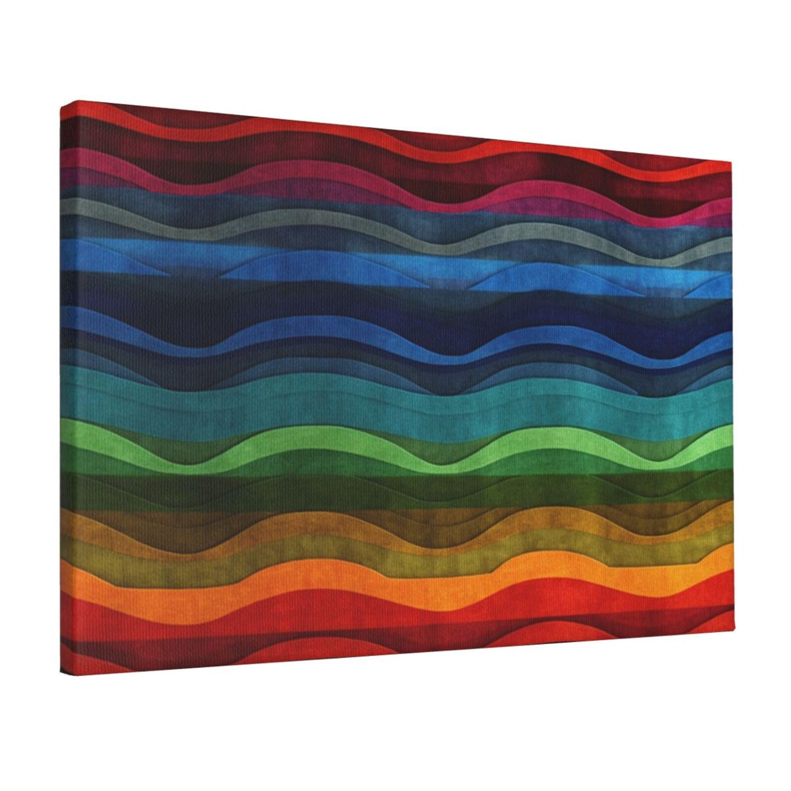 DWVTSLH Rainbow Poster Paintings Canvas Wall Art Bedroom Prints Home Decor Hanging Picture Modern Home Artworks Aesthetic for Living Room Office Wall Decor 12x18in Unframed