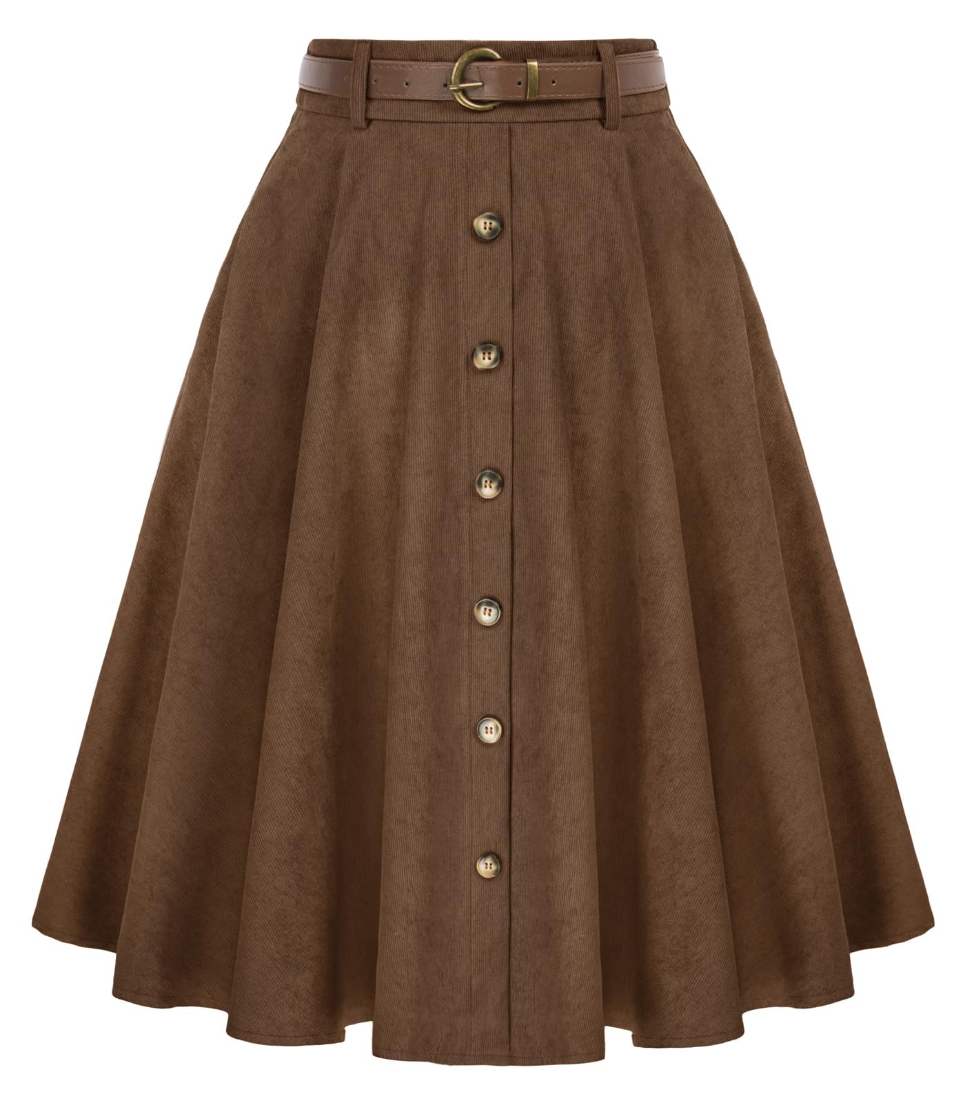 Belle Poque Corduroy Midi Skirt