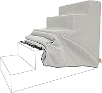 Vista 9 de Best Pet Supplies Fundas de escalones de espuma para mascotas para perros y gatos pequeños, escaleras portátiles para sofá y cama alta (solo funda)