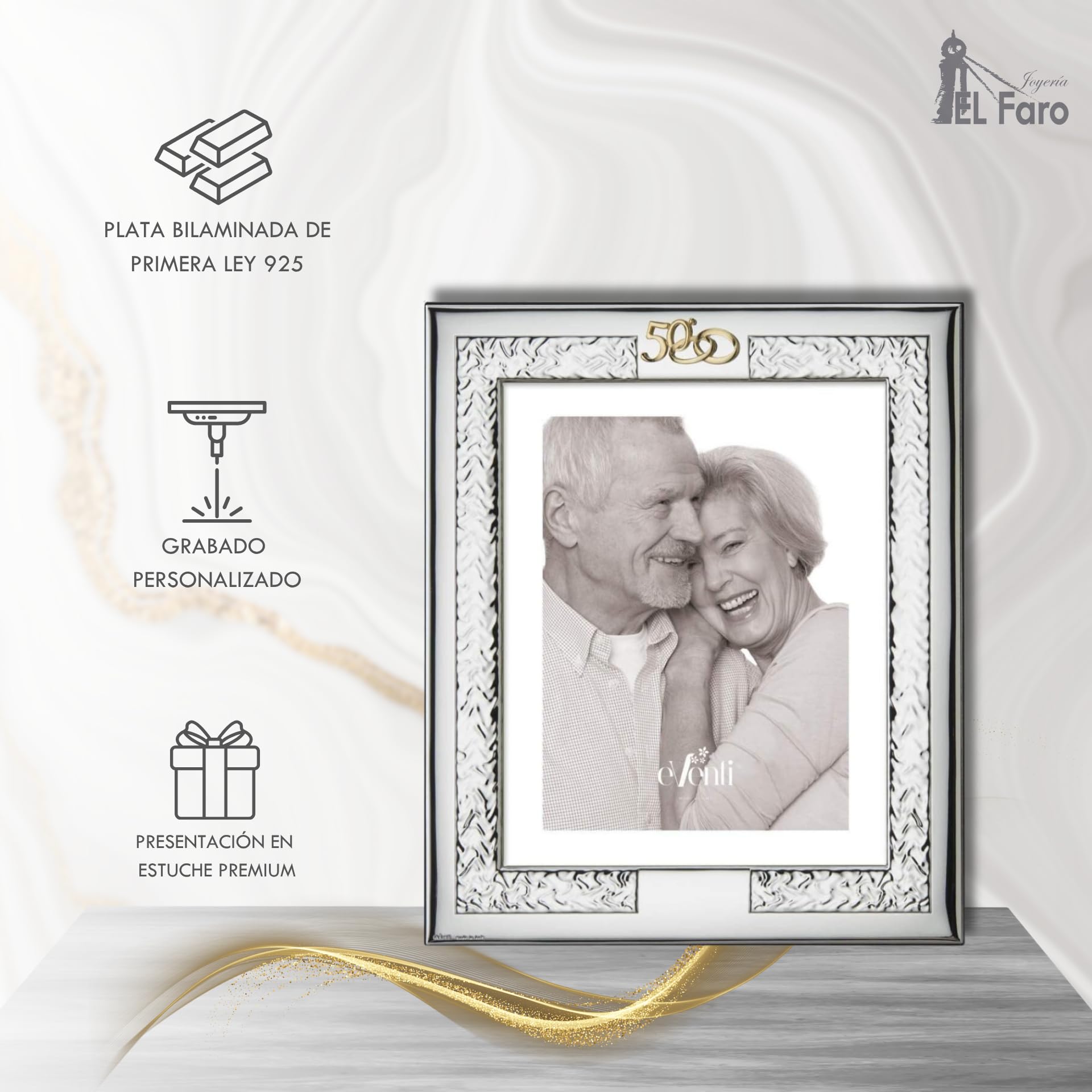 El Faro JOYERIA Marco fotos bodas de oro 50 aniversario mod. 10 sirio