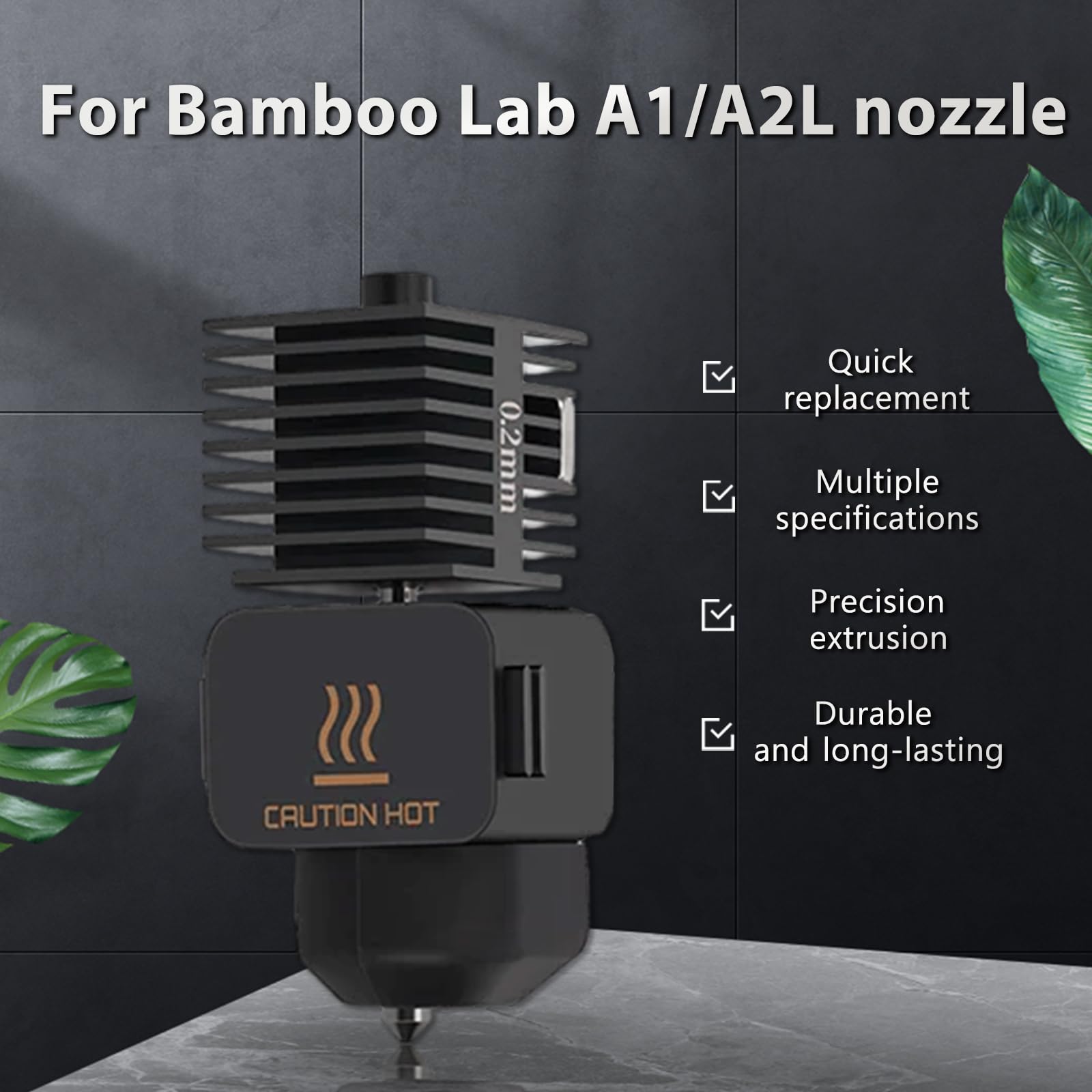 Bambu Lab Hotend Nozzles - 4-Pack Hardened Steel -2