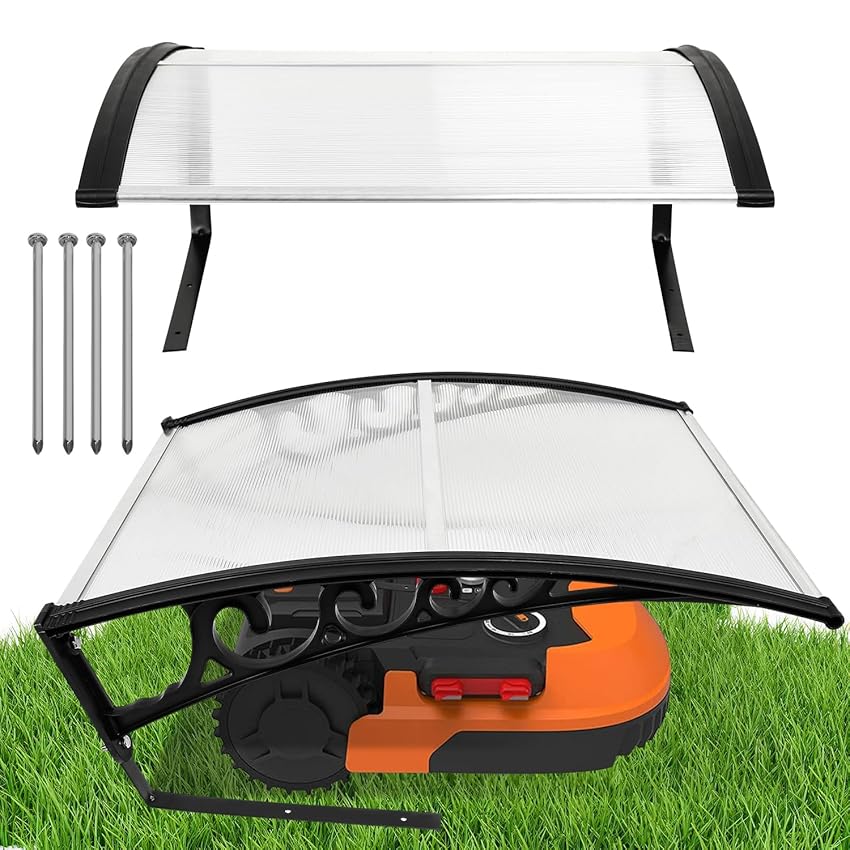 Immagine del prodotto Eulenke Tettoia per tosaerba robot, protezione per tutte le stagioni per tosaerba robot, 106 x 87 x 50 cm, garage protetto dai raggi UV per tosaerba robot, trasparente