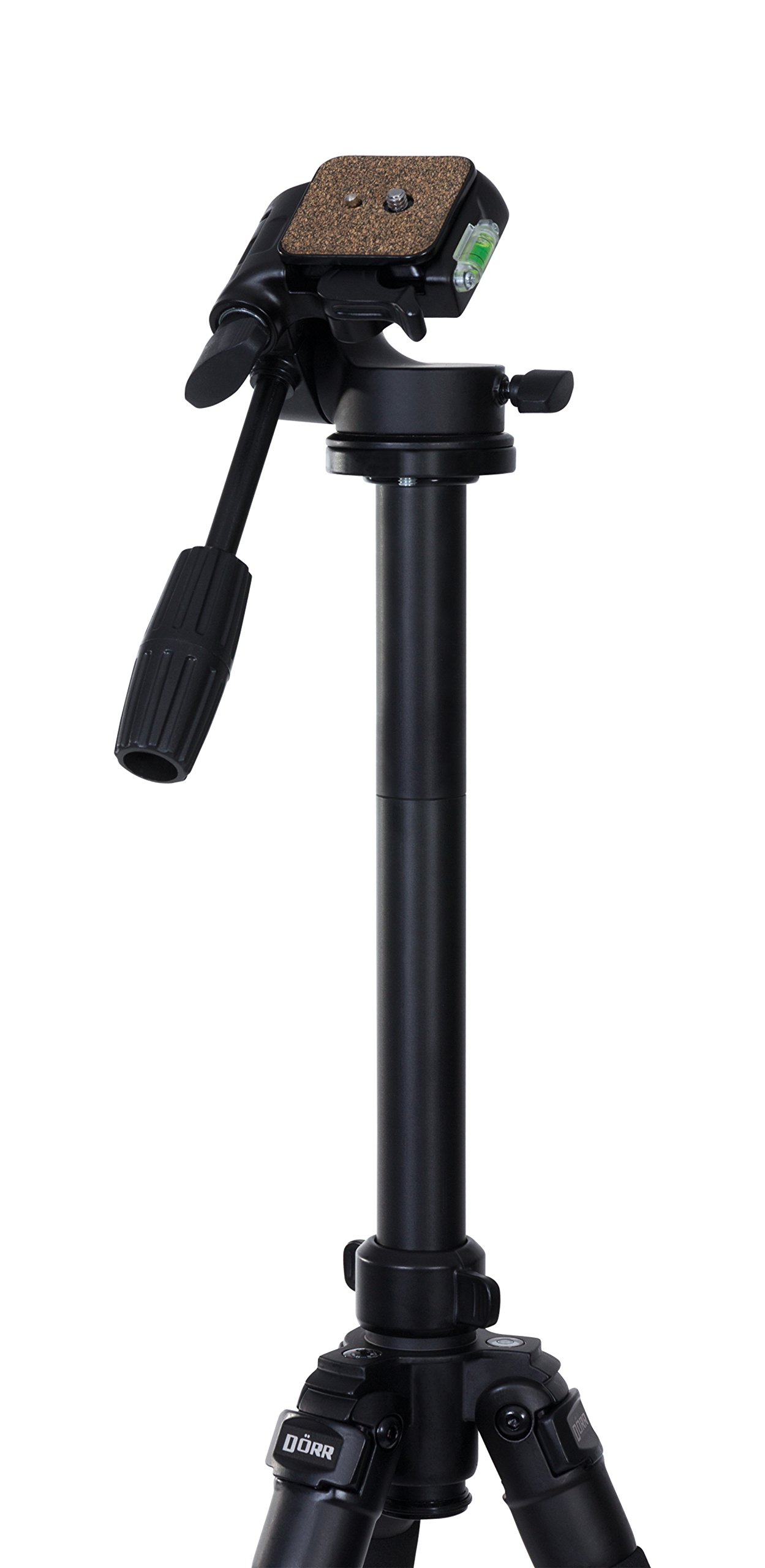 Dörr 372748 Pro Black 2 statyw do zdjęć i wideo, w zestawie z pochyleniem 3D ze zintegrowaną poziomicą/płytą do szybkiej wymiany/torba na statyw