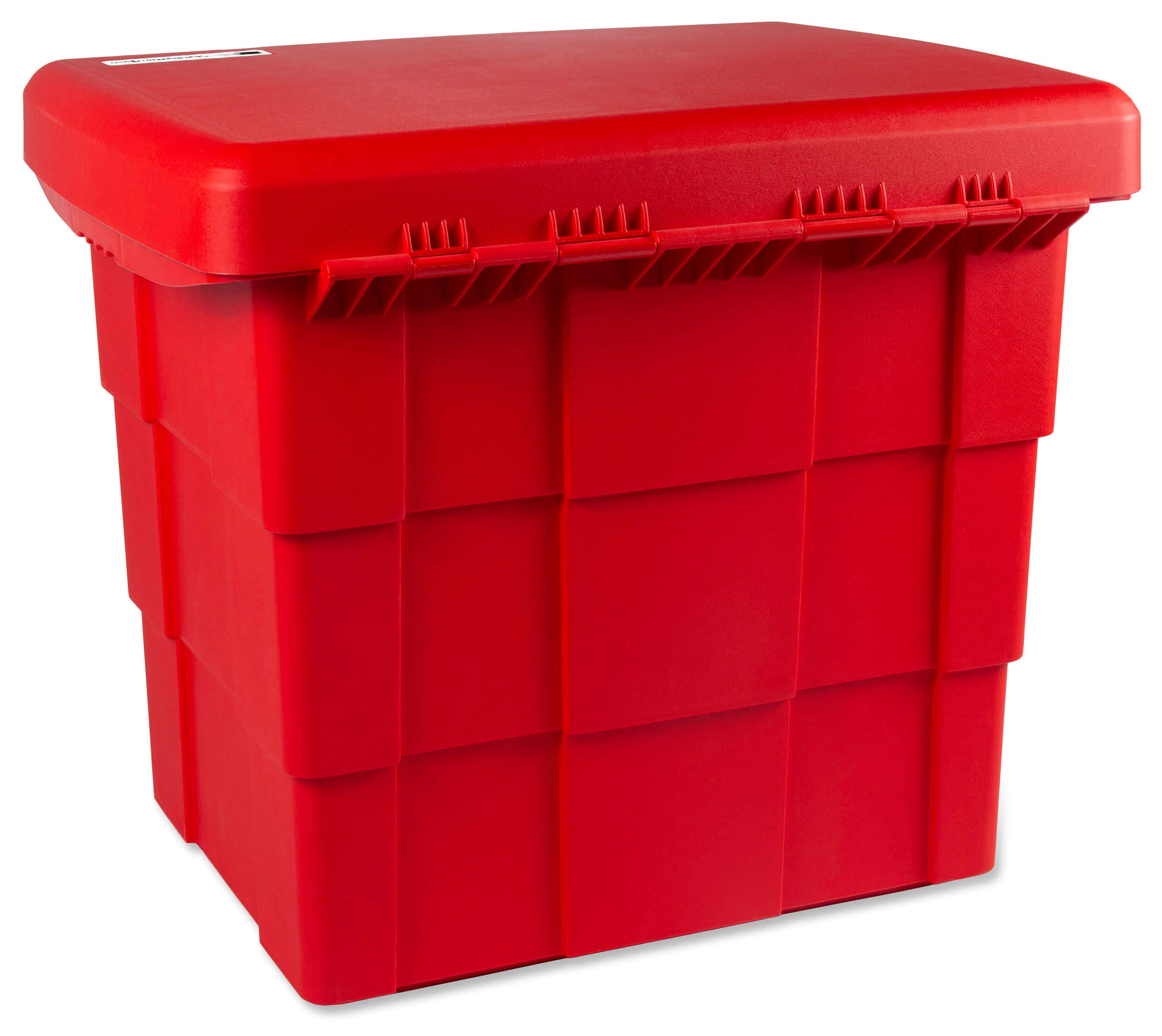 DAKEN Streugutbehälter 108 ltr. ROT, Streugutbox, Streusalzbox, Sandbox, Lagerbehälter, Pick-up Box, Anhängerbox