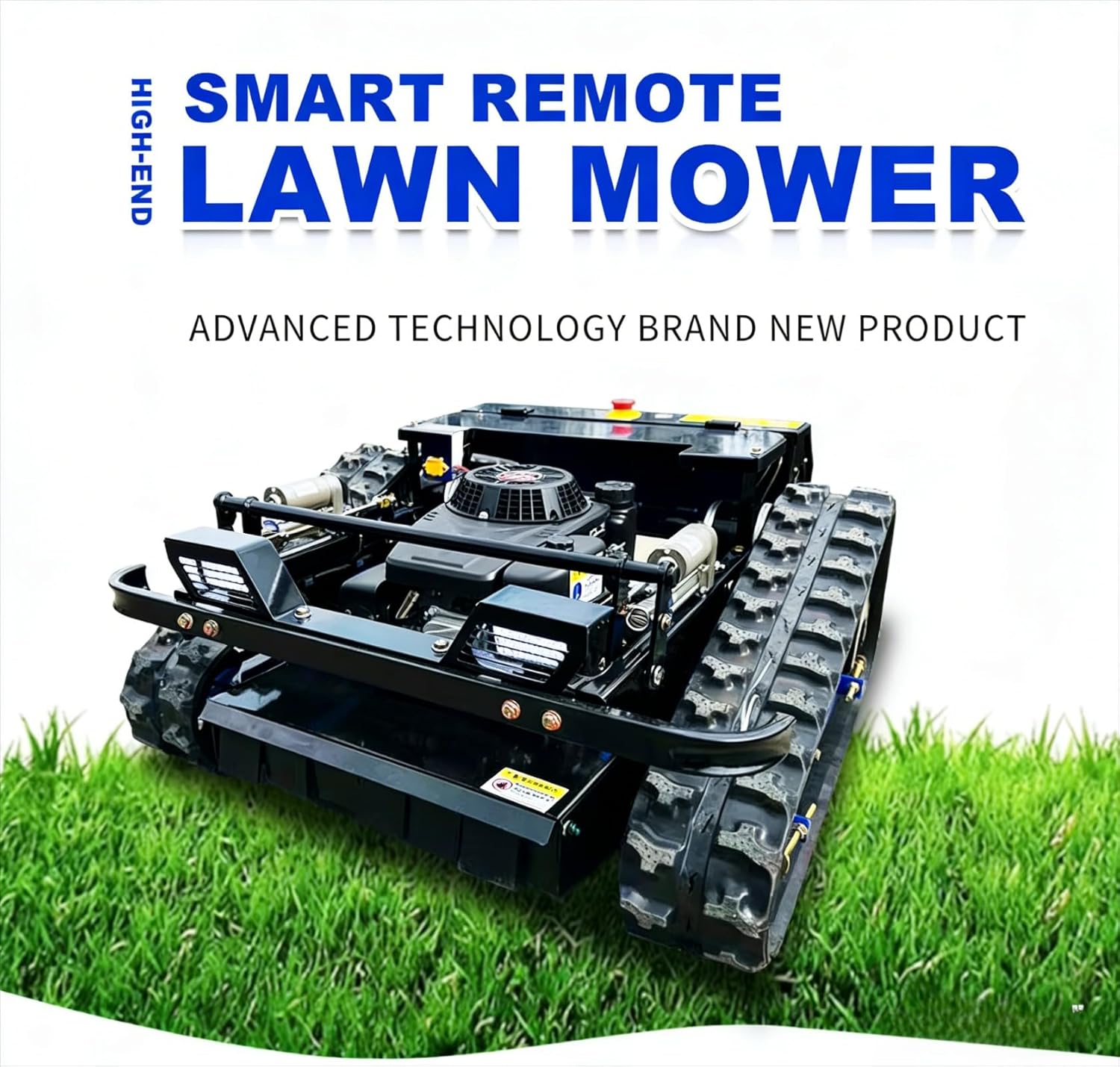 Fully Automatic Intelligent Lawn Mowing Robot, Remote-Controlled Tracked Lawnmower, Suitable for Gardens and Patios.