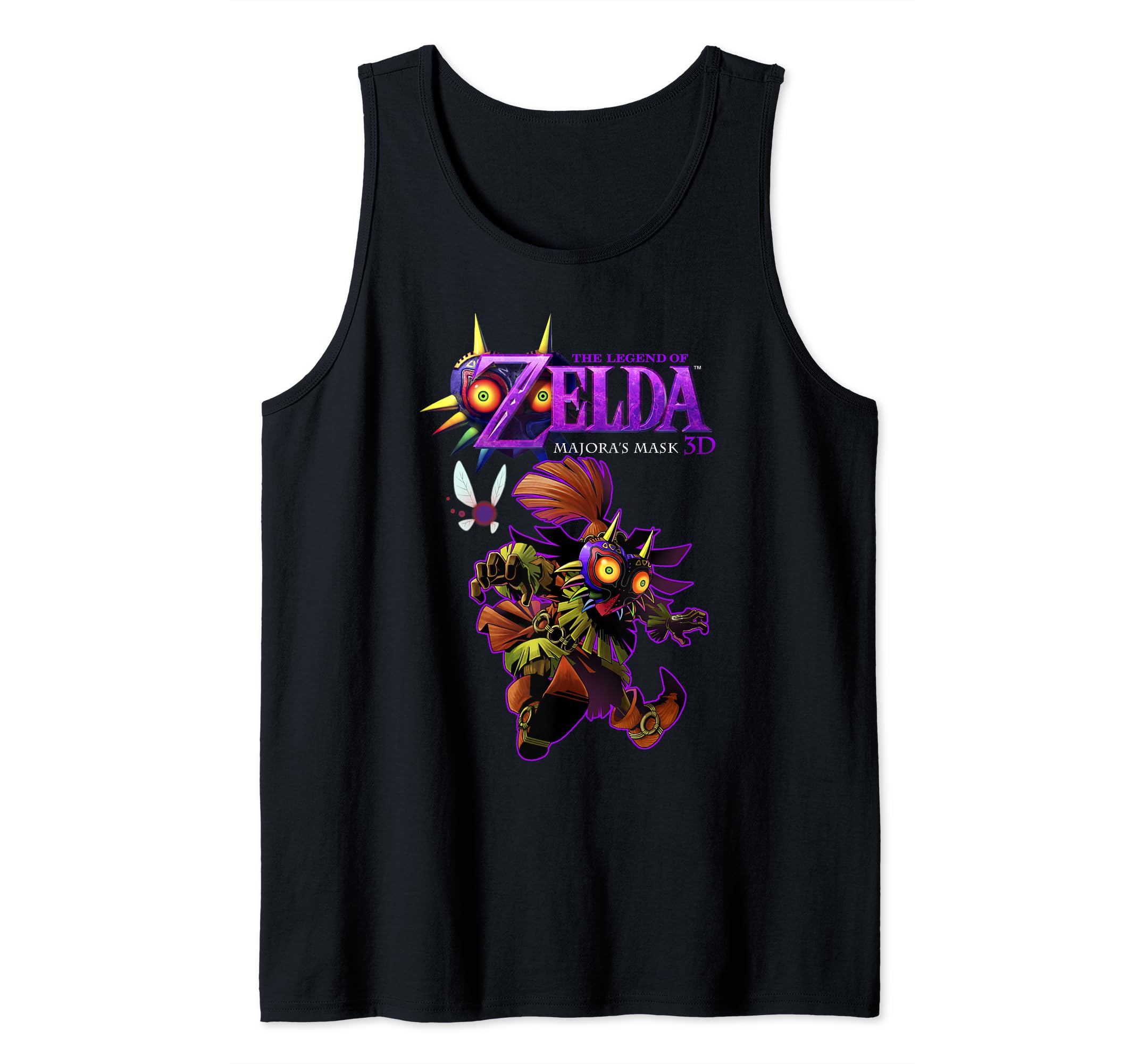 Amazon.com: Legend Of Zelda Majoras Mask Skull Kid Portrait Logo Tank ...