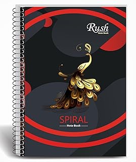 RUSH NOTE BOOKS Semi Rough A4 Size Spiral Notebook Ruled 500 Pages Notebook Spiral Register 500 Pages Thick Notebooks For Students Copy Notebook 500 Pages Spiral Notebook Ruled Rough Notebook
