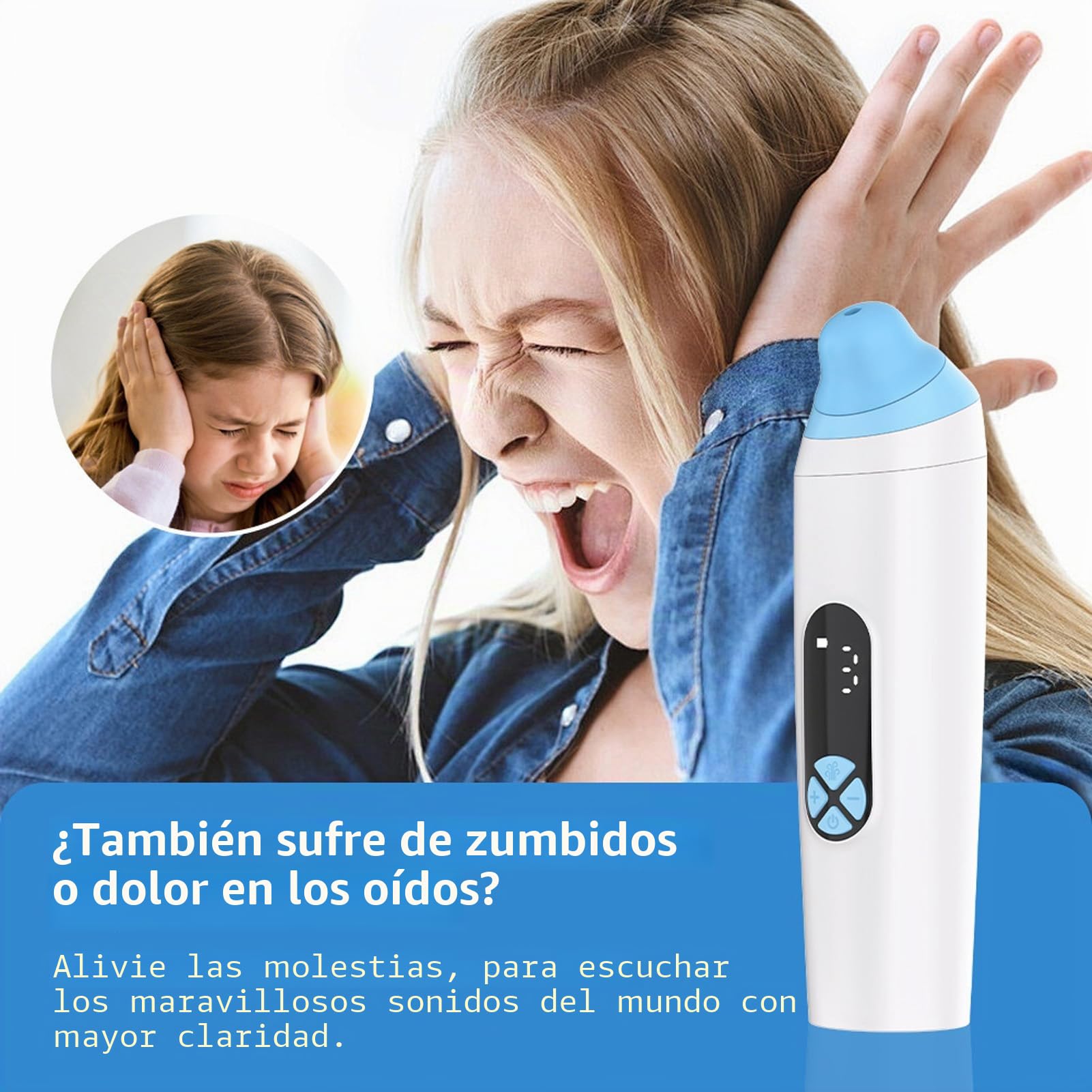 Dispositivo Profesional para Aliviar la Presión del Oído | Alivio del Tinnitus para el Zumbido de Oídos | Desatascador de Trompa de Eustaquio Recargable de 900mAH para Buceo