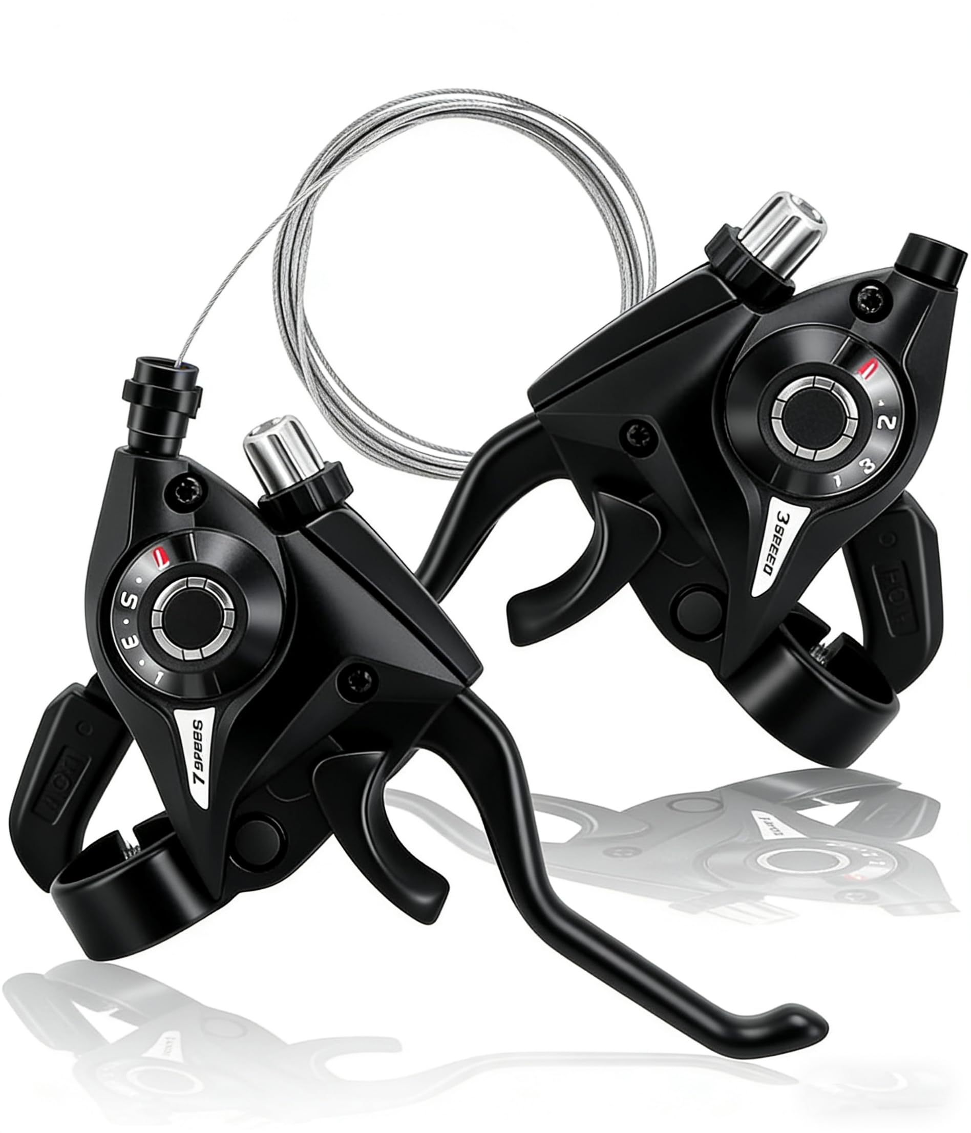 Amazon.com : 3x7 Speed Bike Shifter Brake Levers Combo, 21-Speed