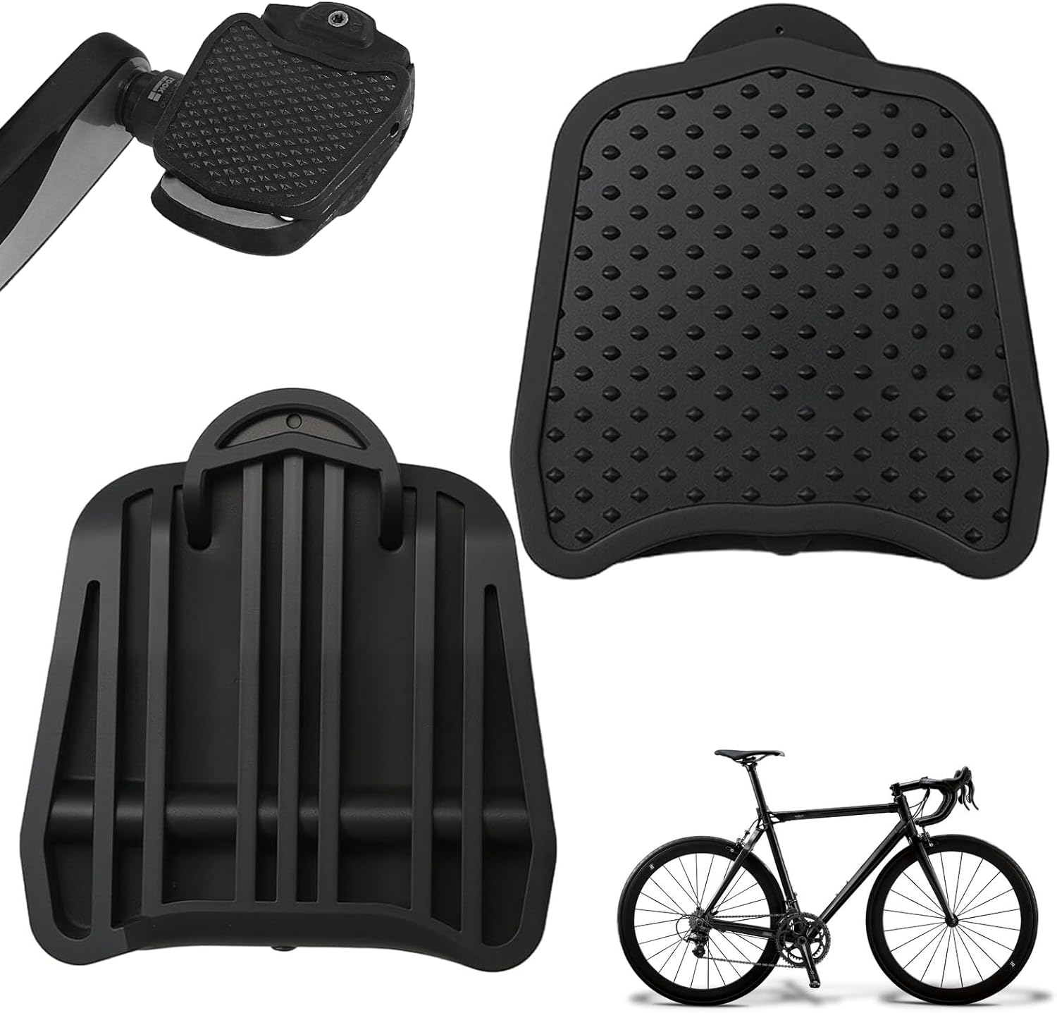 2STK PP Pedal Plate,Pedalkonverter,Kompatibel mit Look KEO Klickpedale,Ändert Klickpedale zu Flats,Straßenpedalplatte für Keo Look,Pedalwechsler,kompatibel mit Clipless ohne Clipless auf flache Pedale