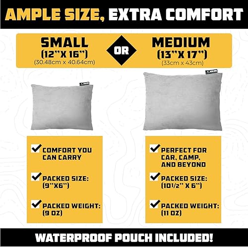Miniatura 3 de Wise Owl Outfitters - Almohada compresible de espuma para acampada - Úsala cuando duermes en coche avión hamaca y campamento - Ideal para niños -