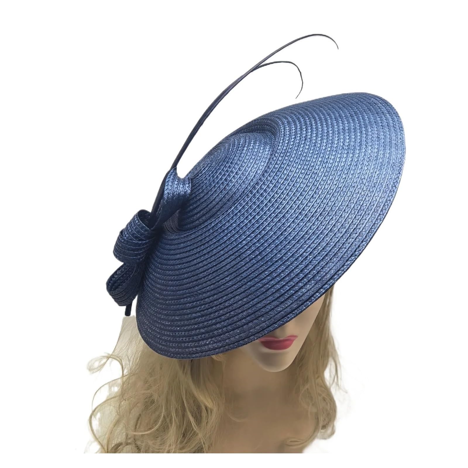 Cappelli Fascinator Fascinators Nero Bianco Matrimoni Cappello portapillole for Donna Cocktai Sraw Fedora Abito Largo da Cappelli tè(Color 2)