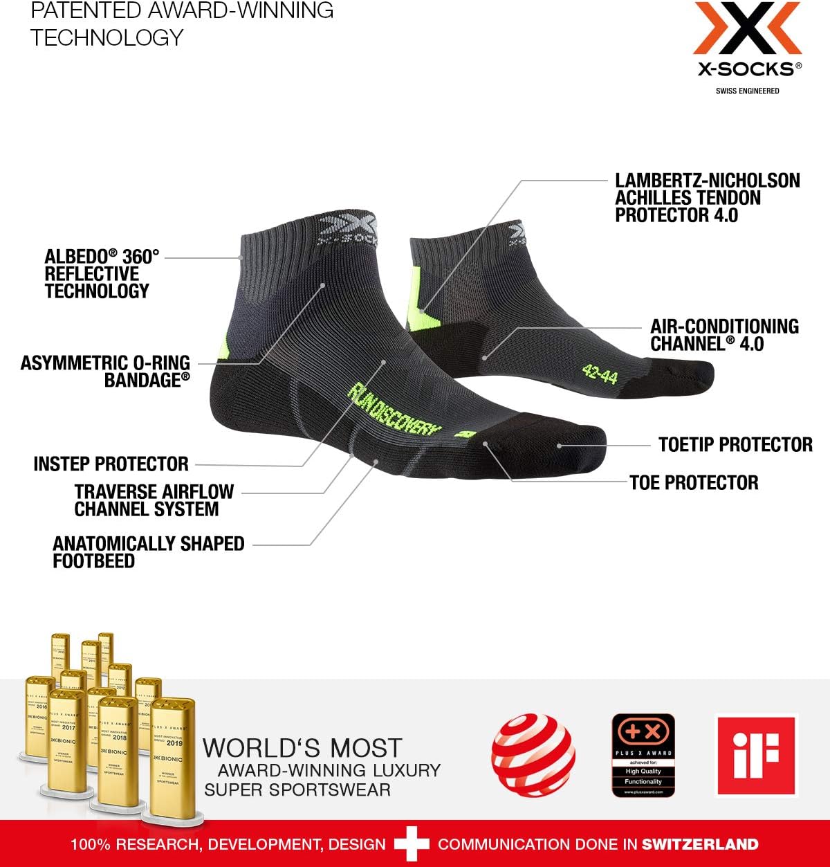 X-Socks® RUN DISCOVERY Unisex Low Cut Socks Running Jogging Outdoors