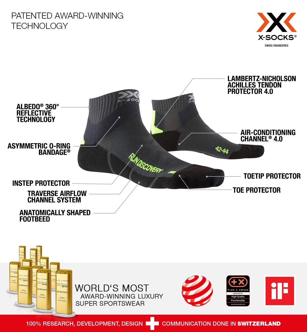 X-SOCKS Unisex X-SOCKS RUN DISCOVERY RUNNING MARATHON JOGGING SOCKS MEN WOMEN Socks