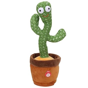 Dancing Cactus Toy, Comfortable Electronic Cactus Plush Toy, for Kids Educational Toy Home Decoration Children